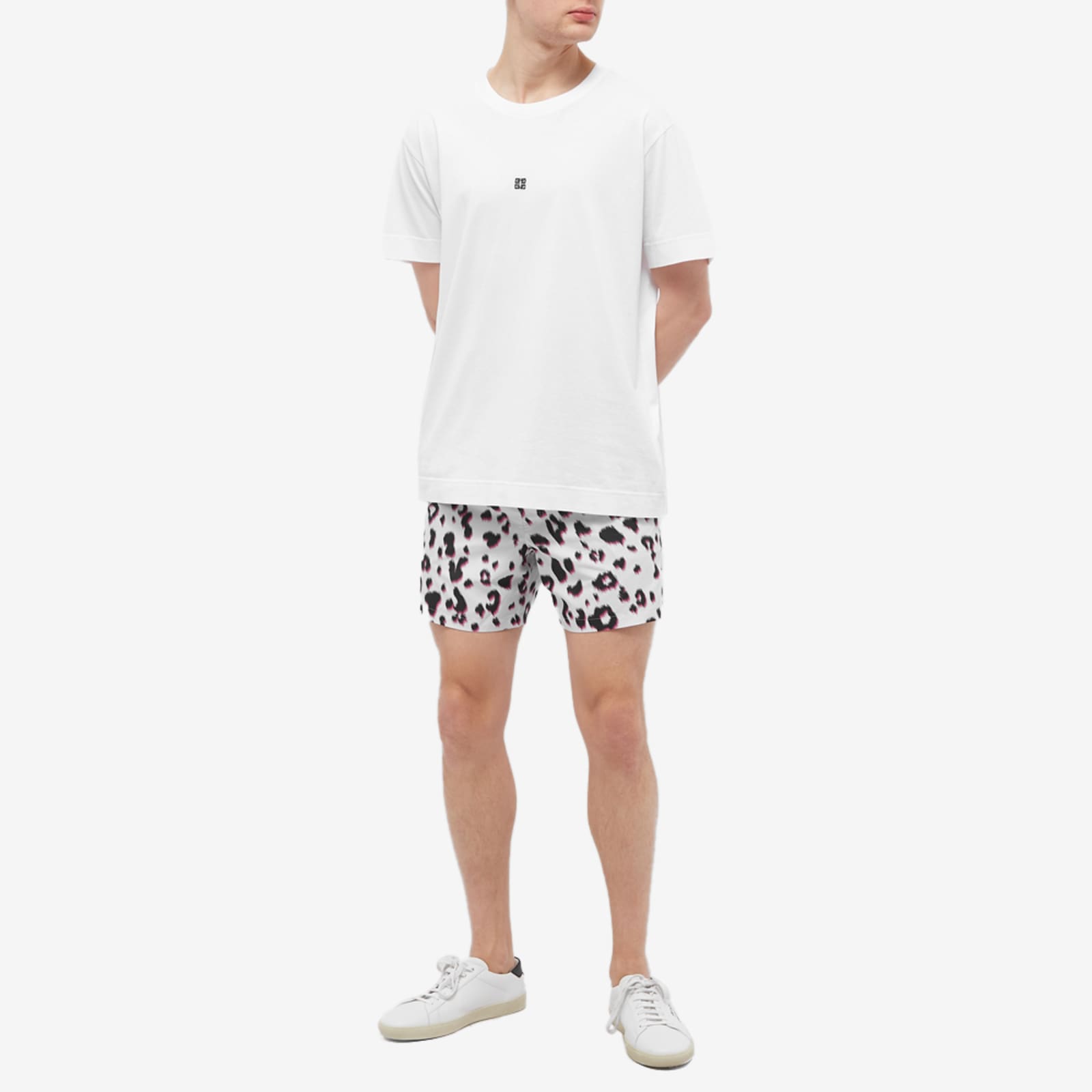 Dries Van Noten Animal Print Swim Shorts Ecru END.