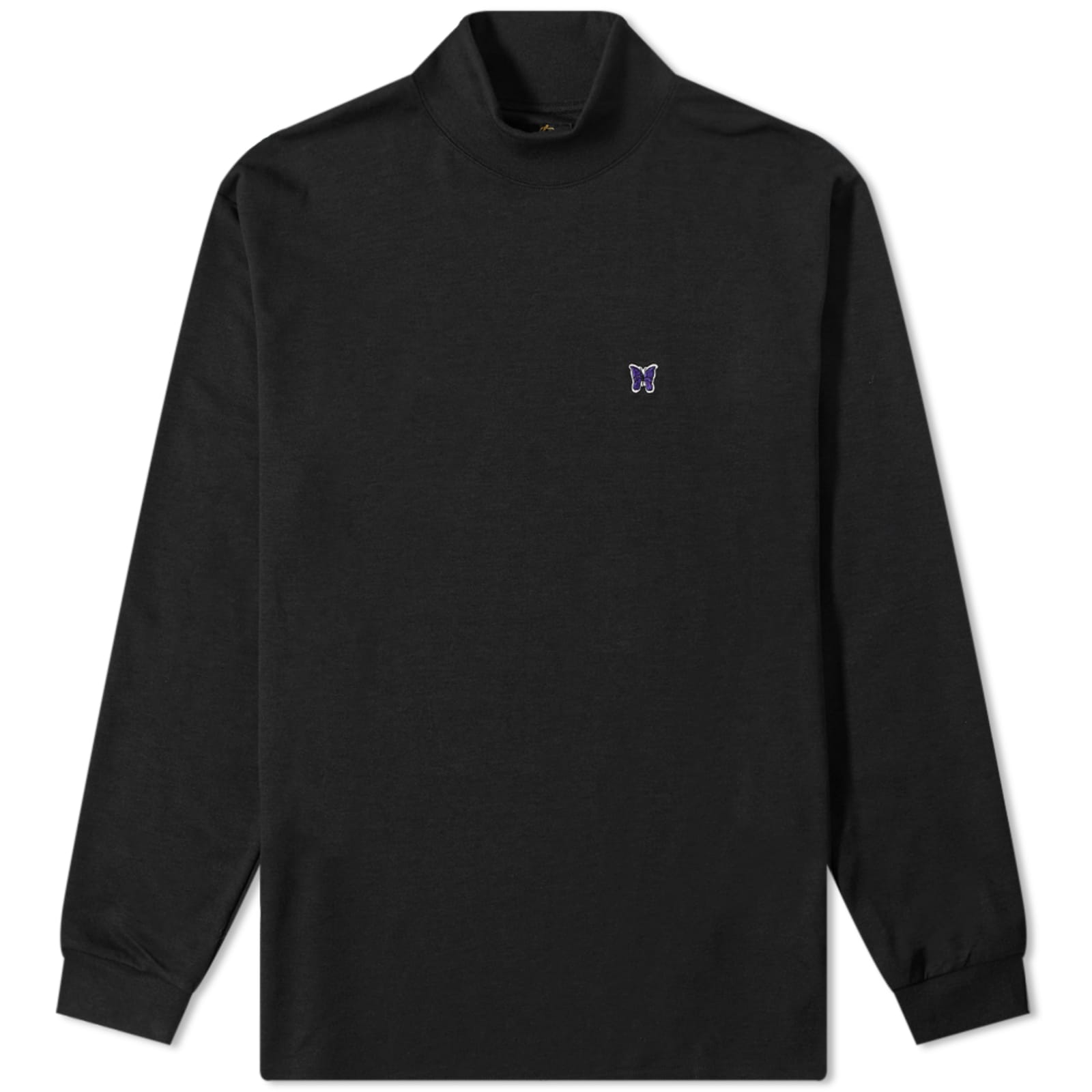 Needles Long Sleeve Mock Neck T-Shirt - Black