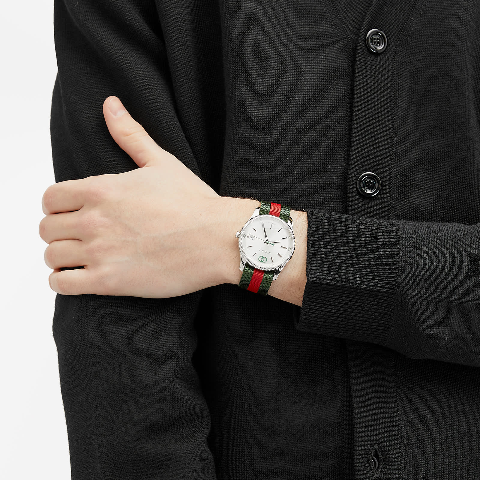 Gucci G-Timeless 38mm Web Watch
