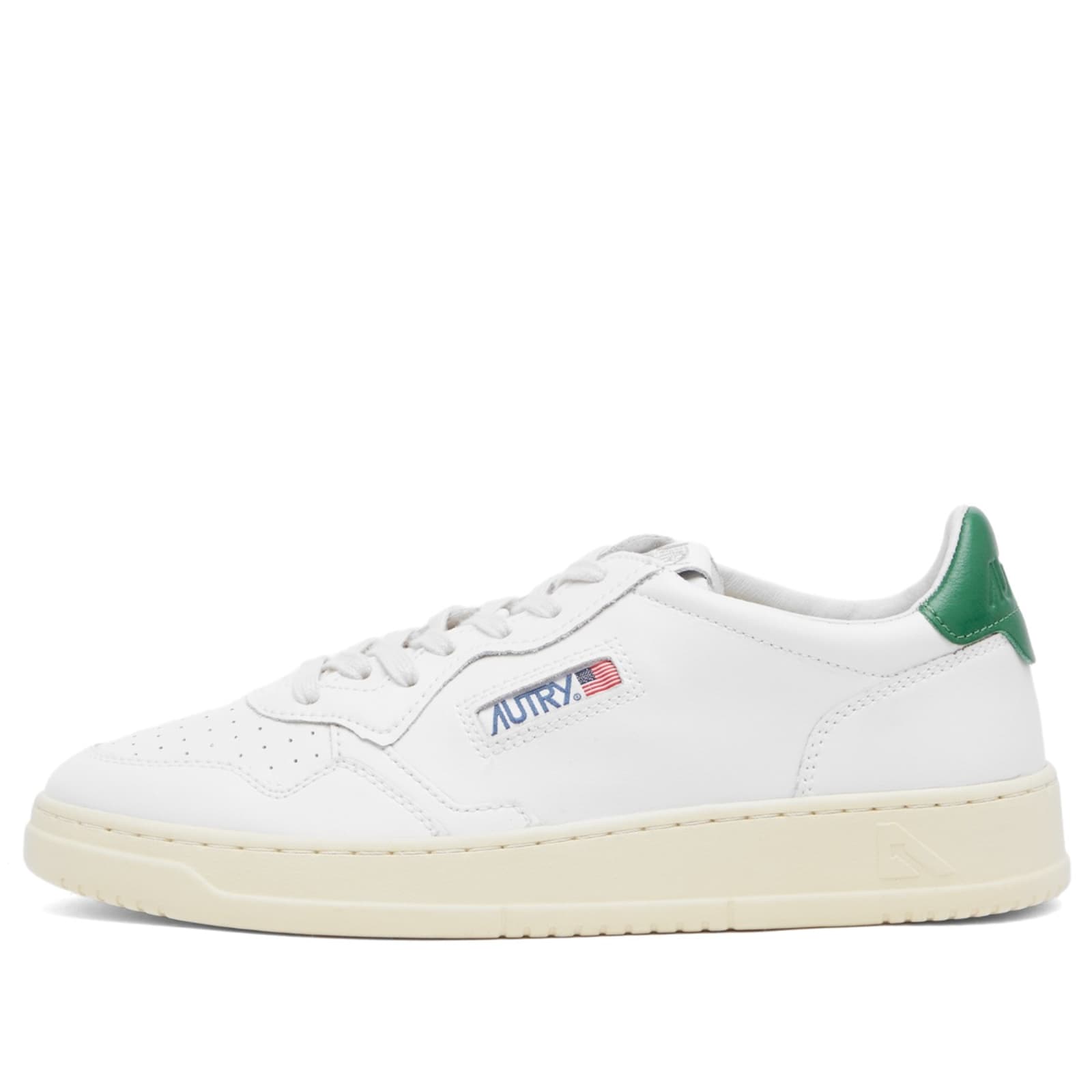 Autry 01 Low Leather Sneaker - Leat Wht/Green