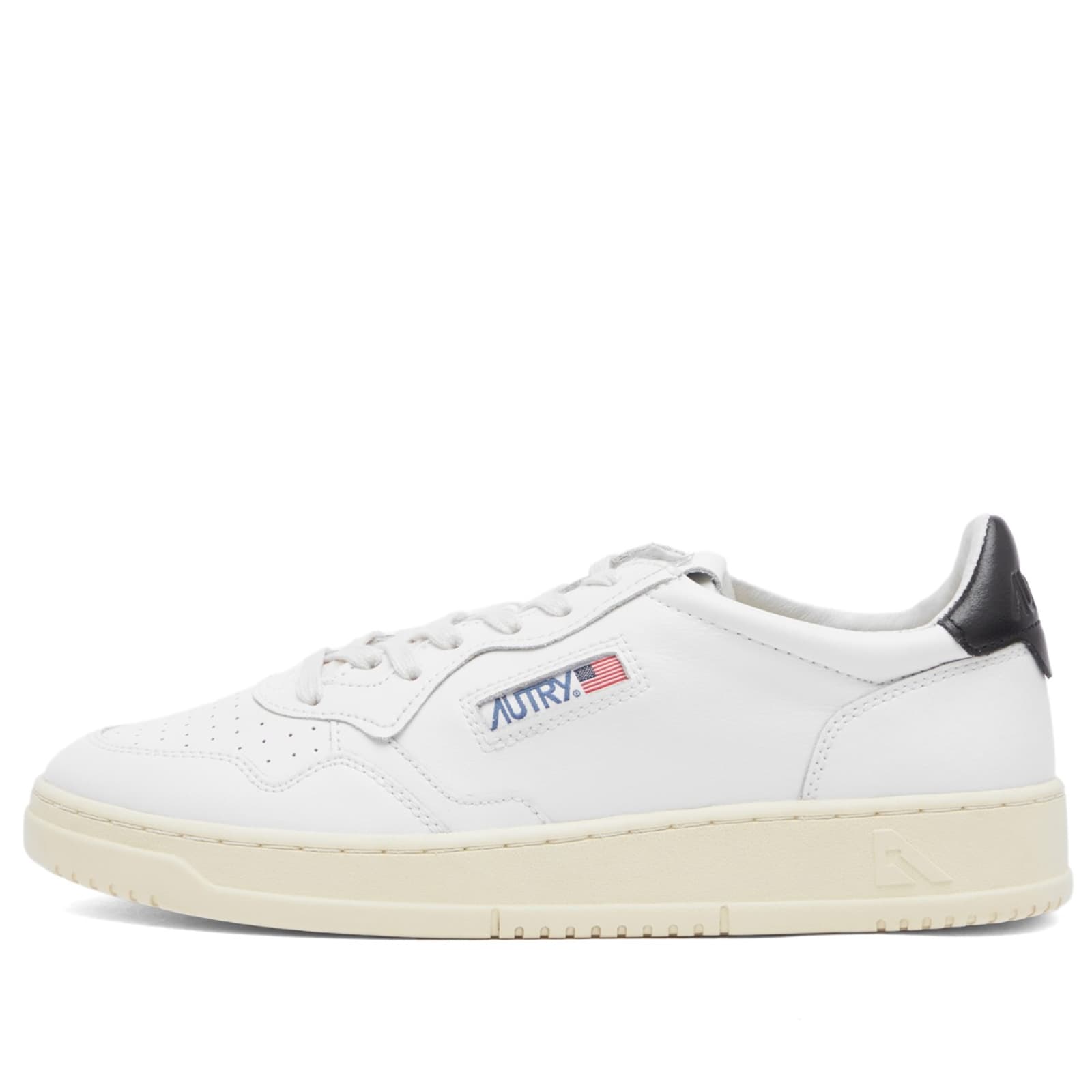 Autry 01 Low Leather Sneaker - White & Black