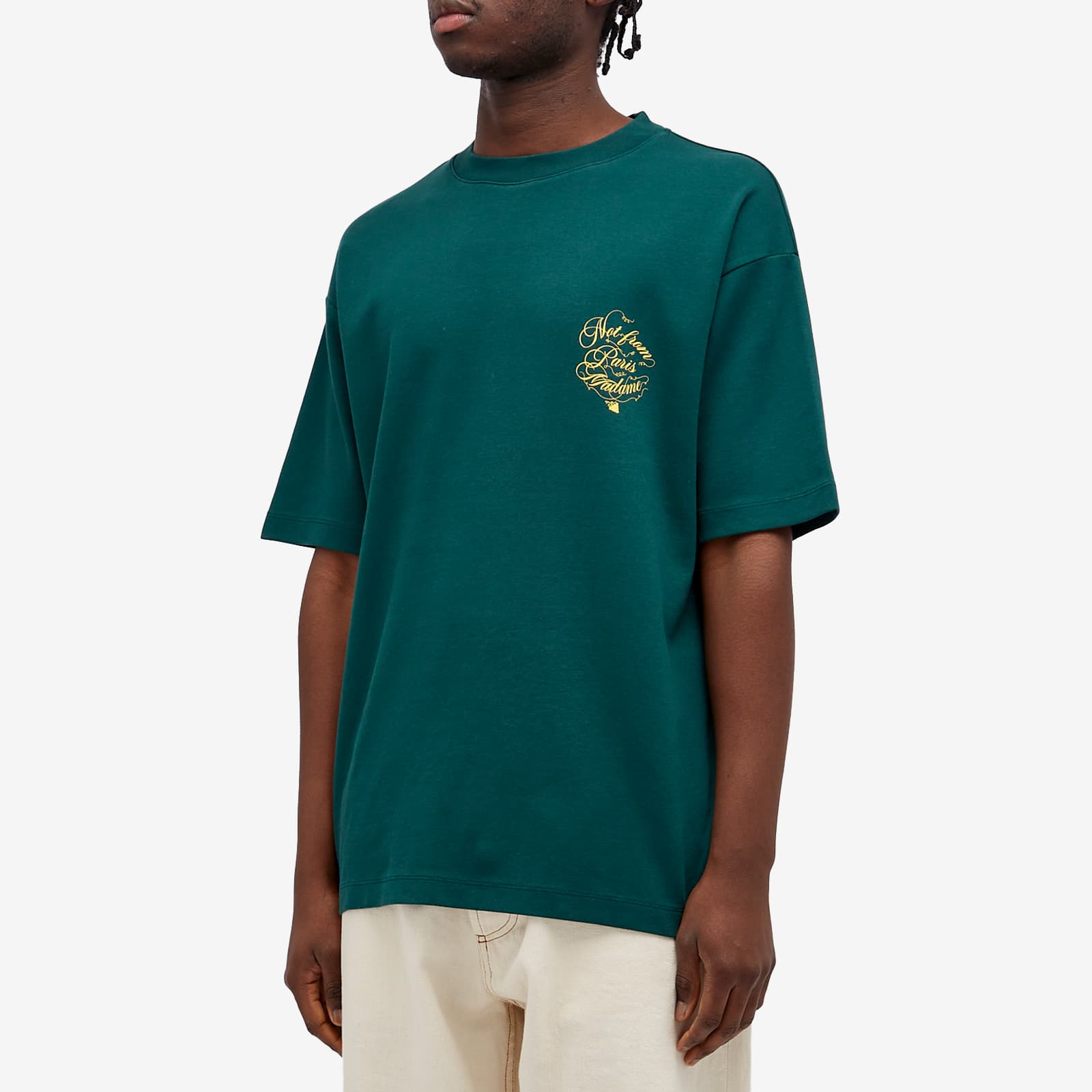 Drôle de Monsieur Not From Paris Madame Caligraphy T-Shirt