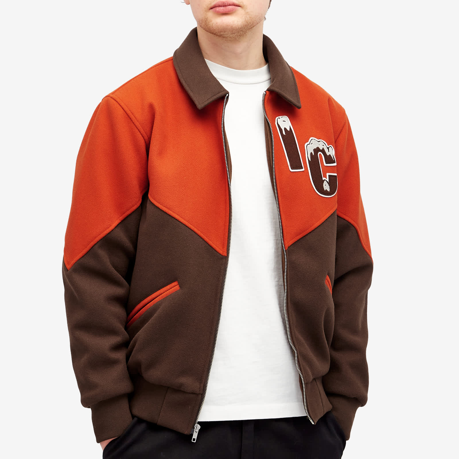 ICECREAM Panelled Varsity Jacket