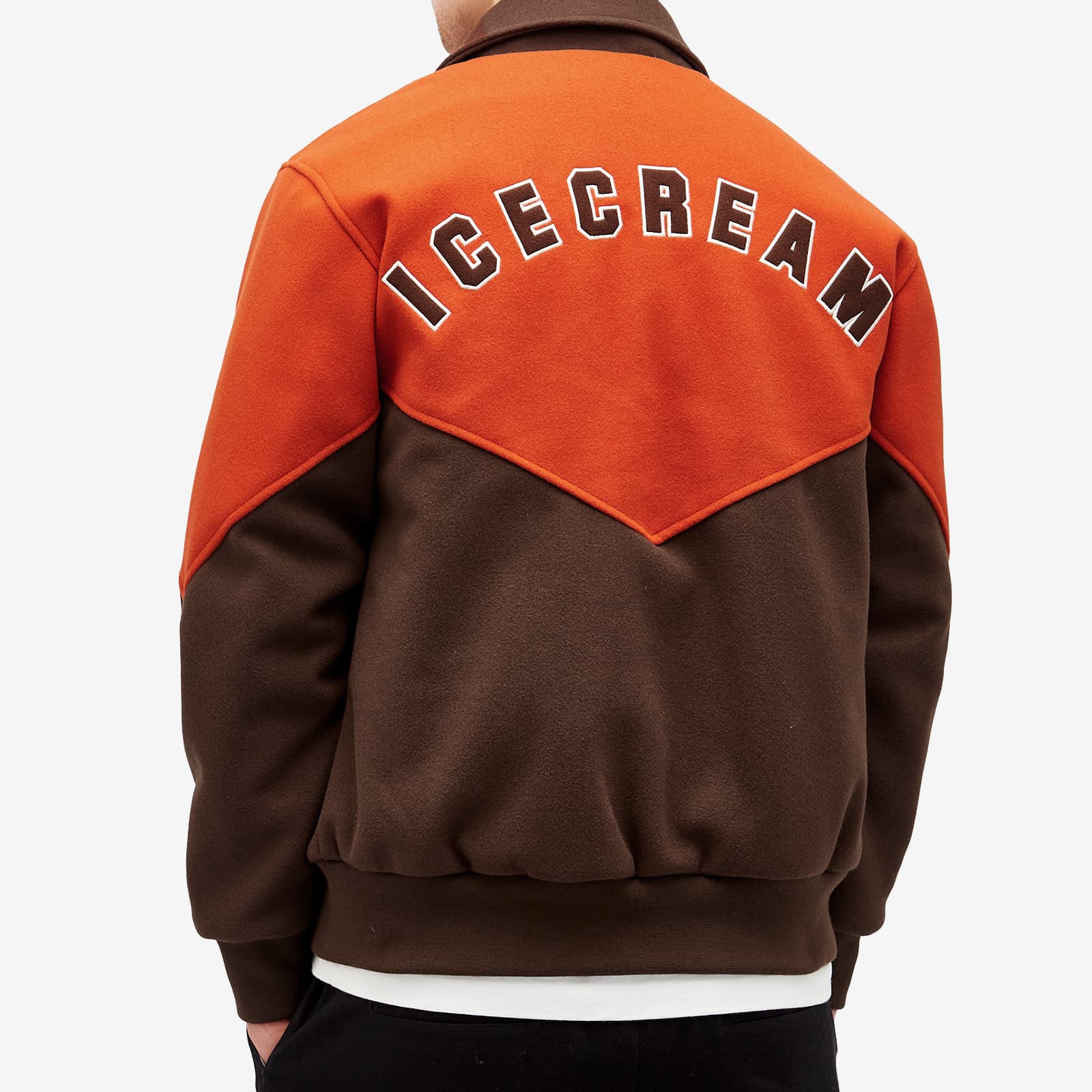 ICECREAM Panelled Varsity Jacket