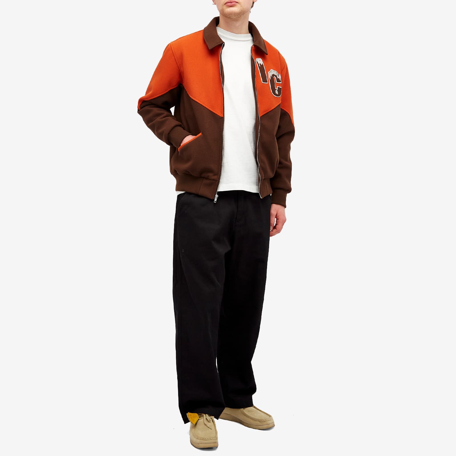 ICECREAM Panelled Varsity Jacket