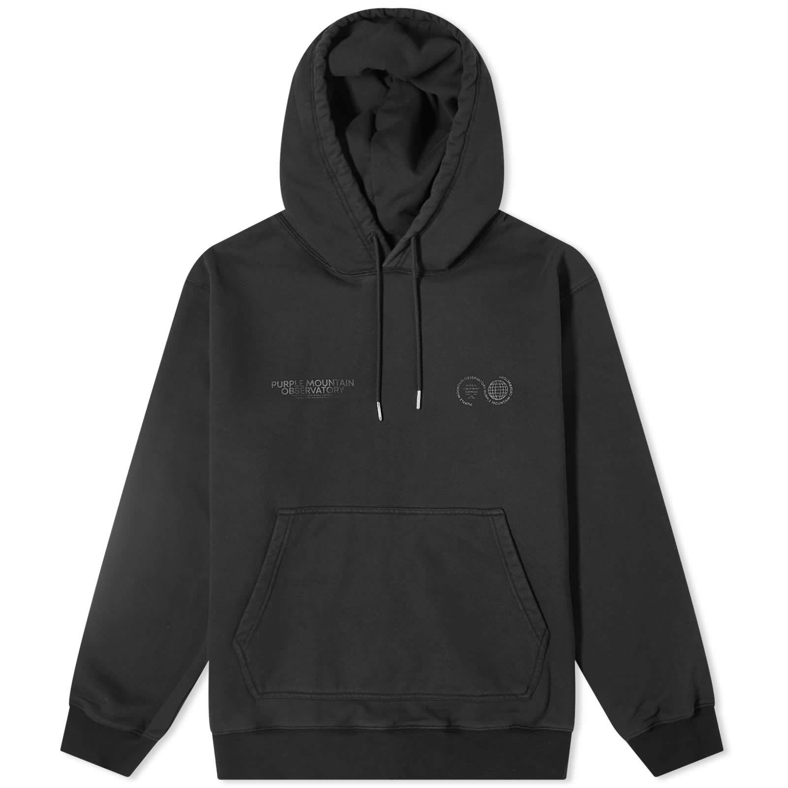 Purple Mountain Observatory Core Logo Hoodie Black Garment Dye END. (GB)