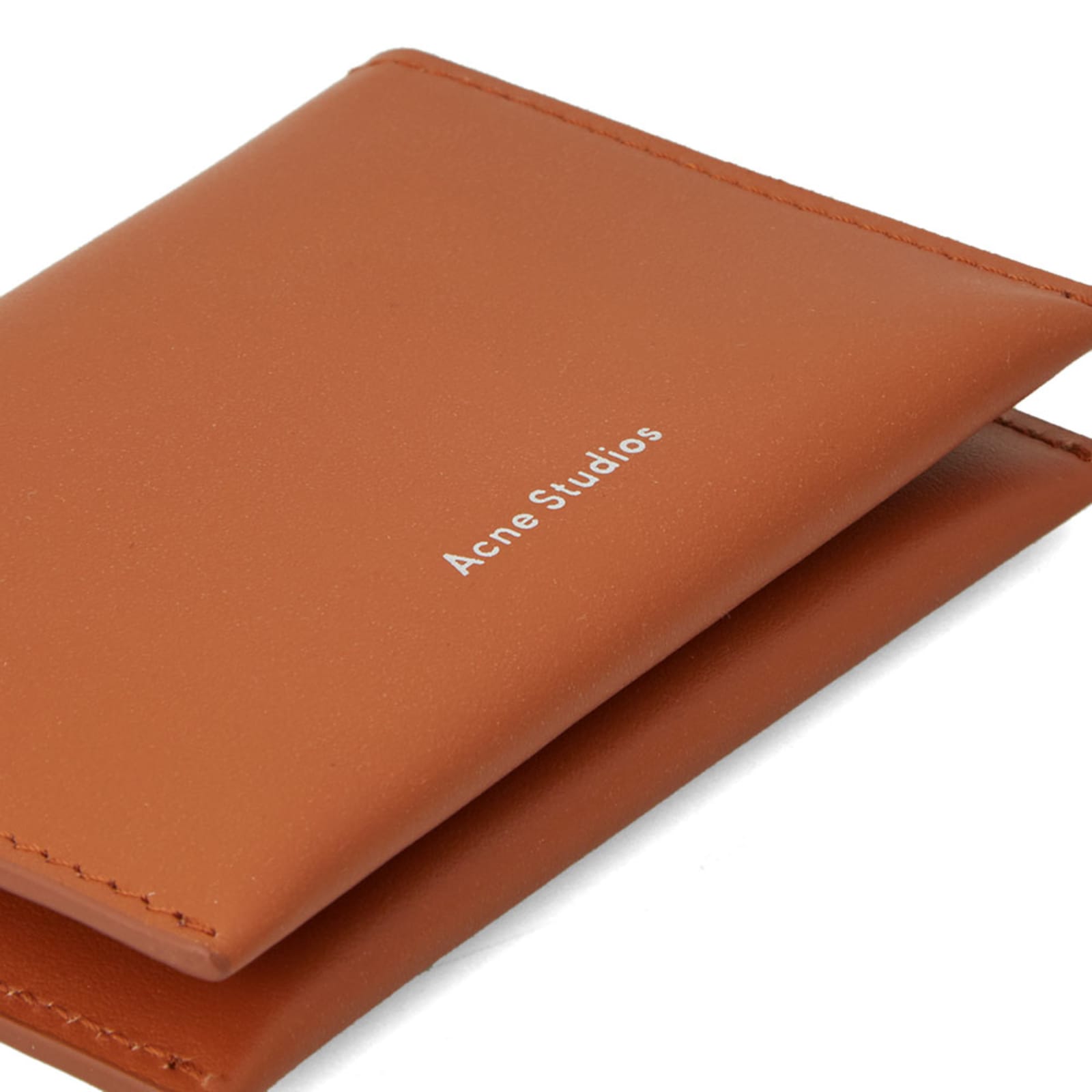 Acne Studios Card Holder Flap Wallet Cognac Brown END.