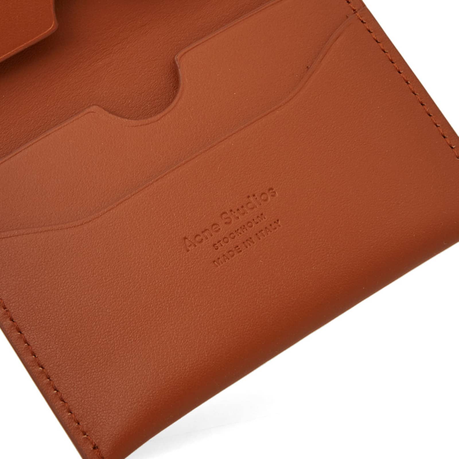 Acne Studios Card Holder Flap Wallet Cognac Brown END.