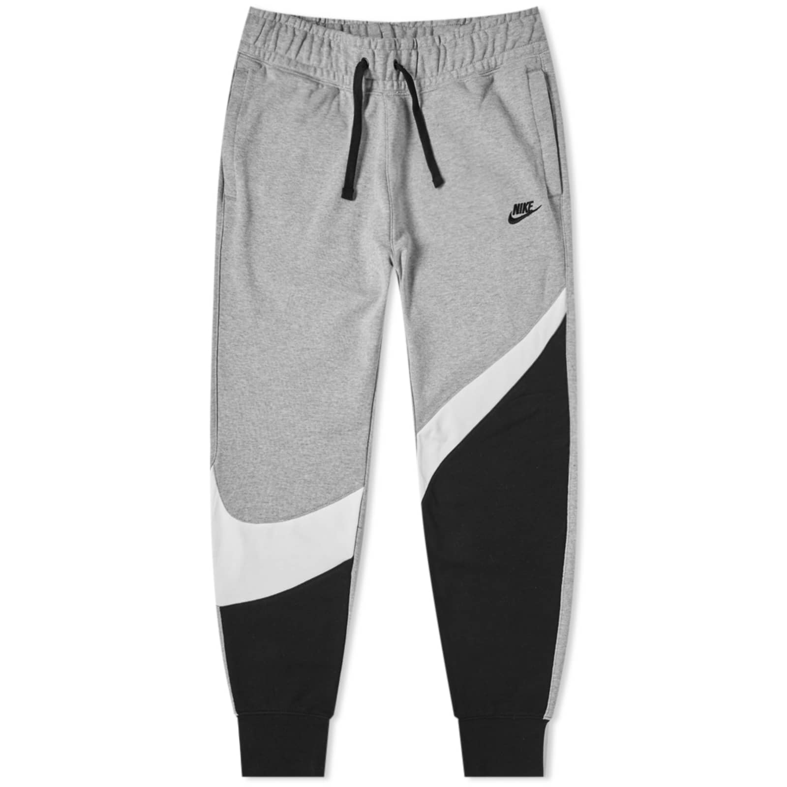 Nike Big Swoosh Jogger Black, White & Grey Heather END.