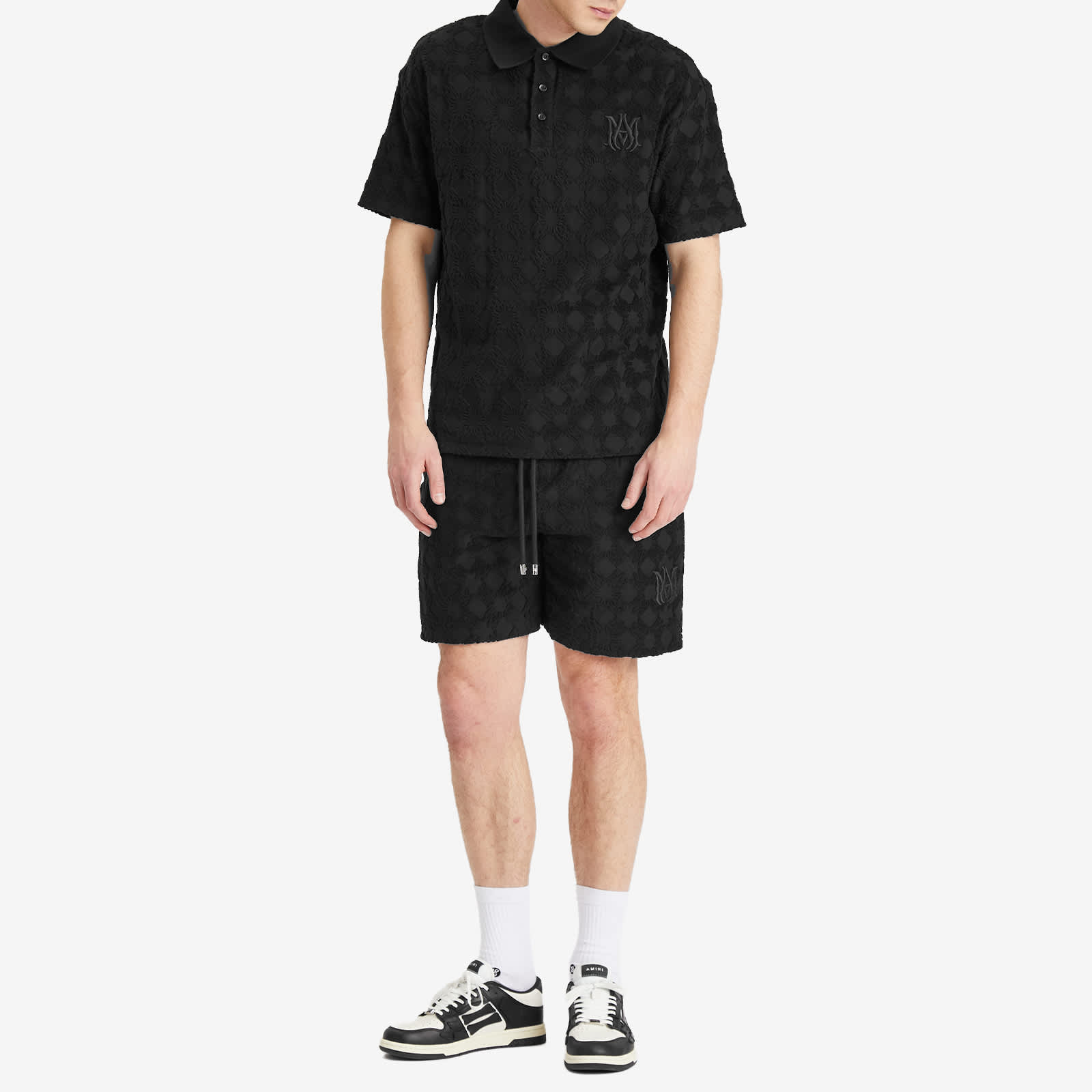 AMIRI MA Quad Toweling Polo - Black