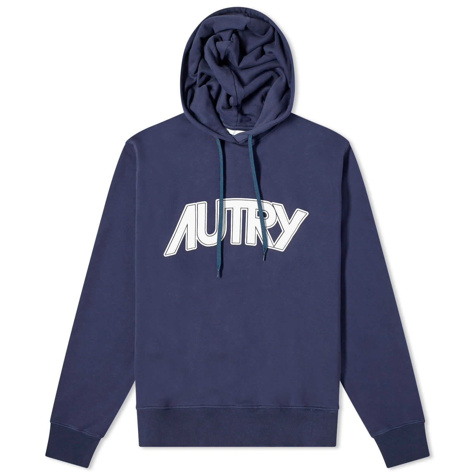 Autry Chest Logo Popover Hoody - Blue