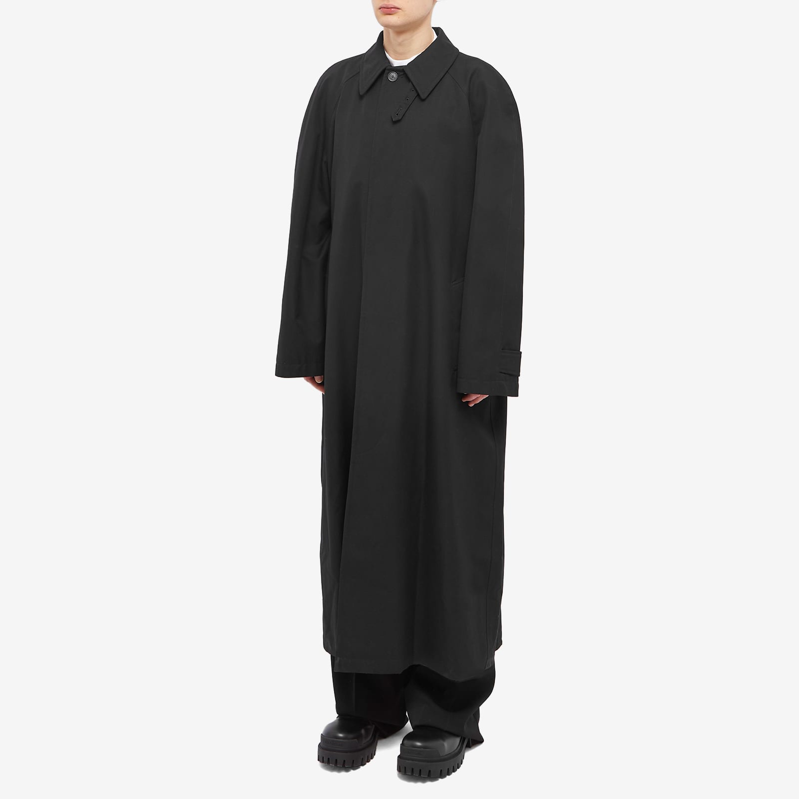 Balenciaga Raglan Car Coat - Black