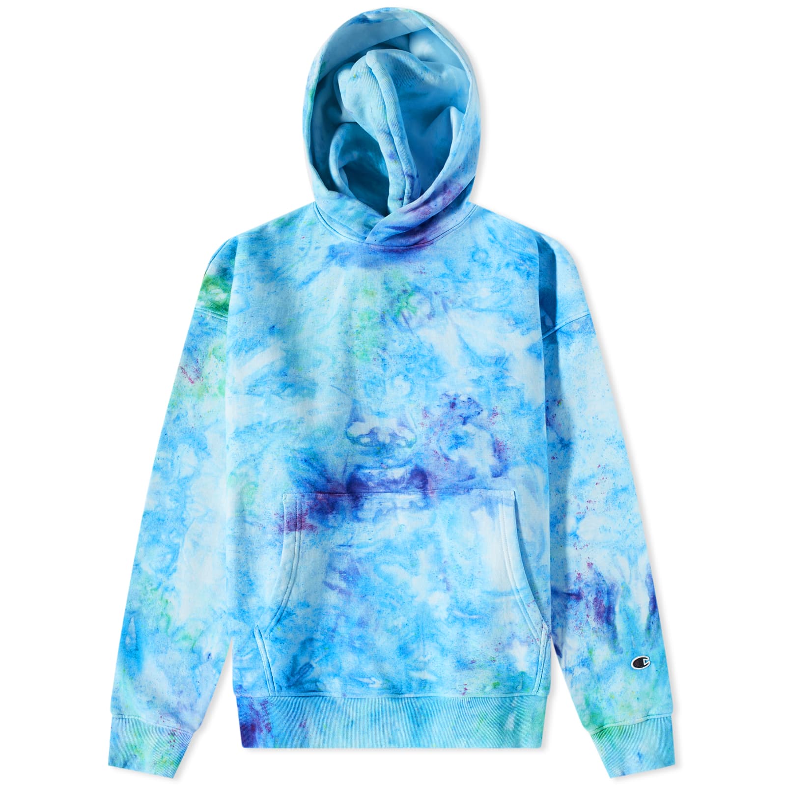 Champion Reverse Weave Tie Dye Hoodie Blue | END.