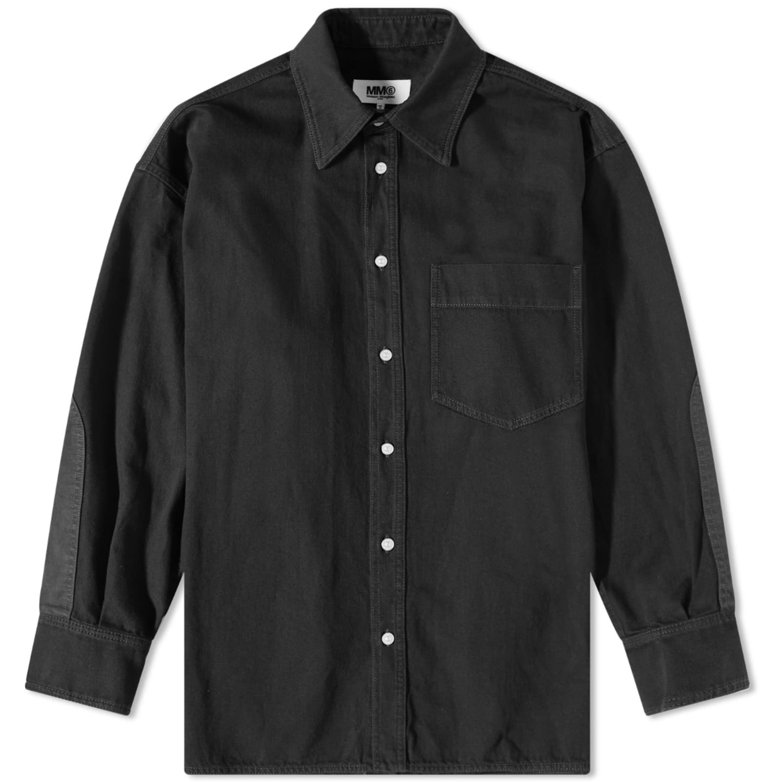 MM6 Maison Margiela Oversized Denim Shirt - Black