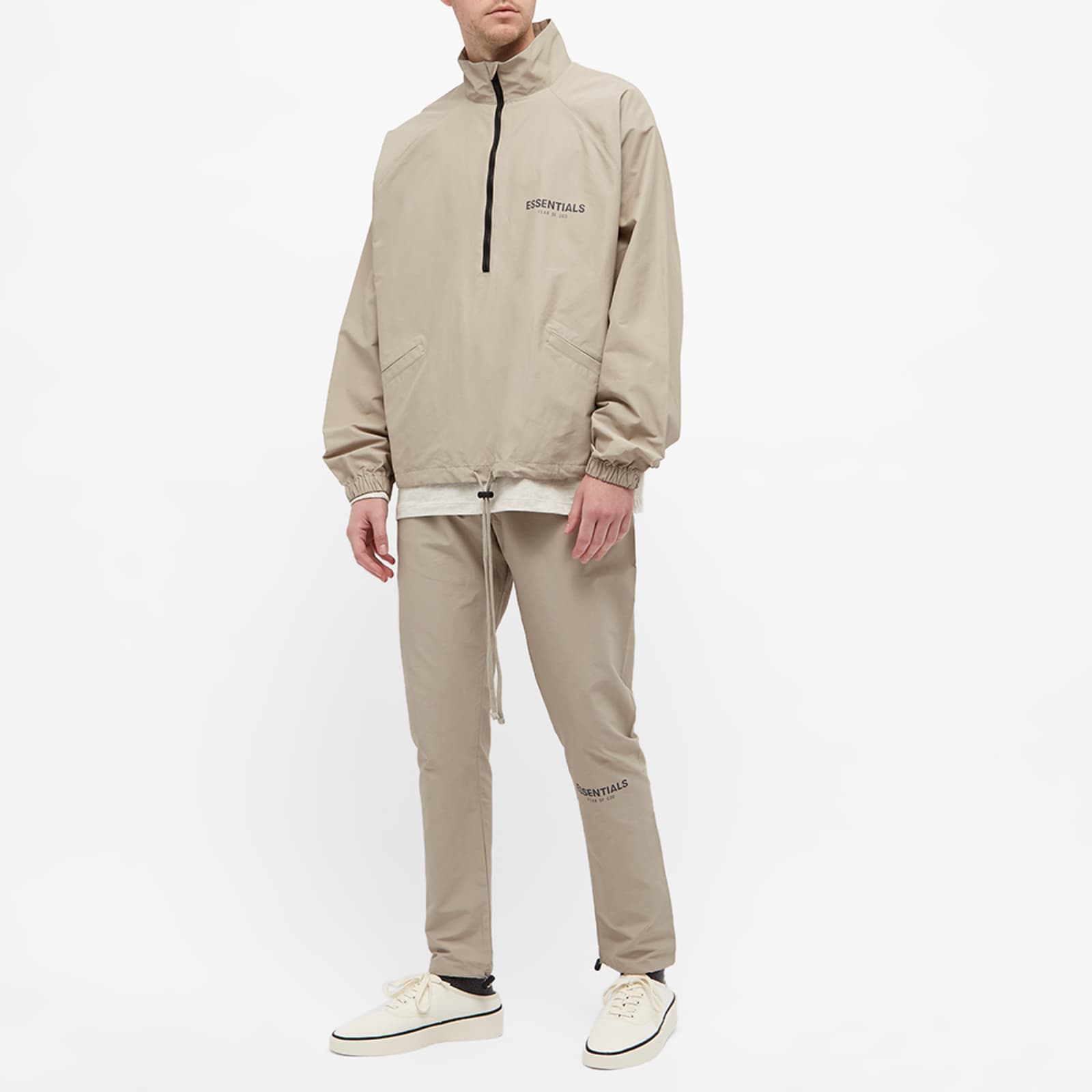 Fear of God ESSENTIALS Half Zip Track Jacket - Goat