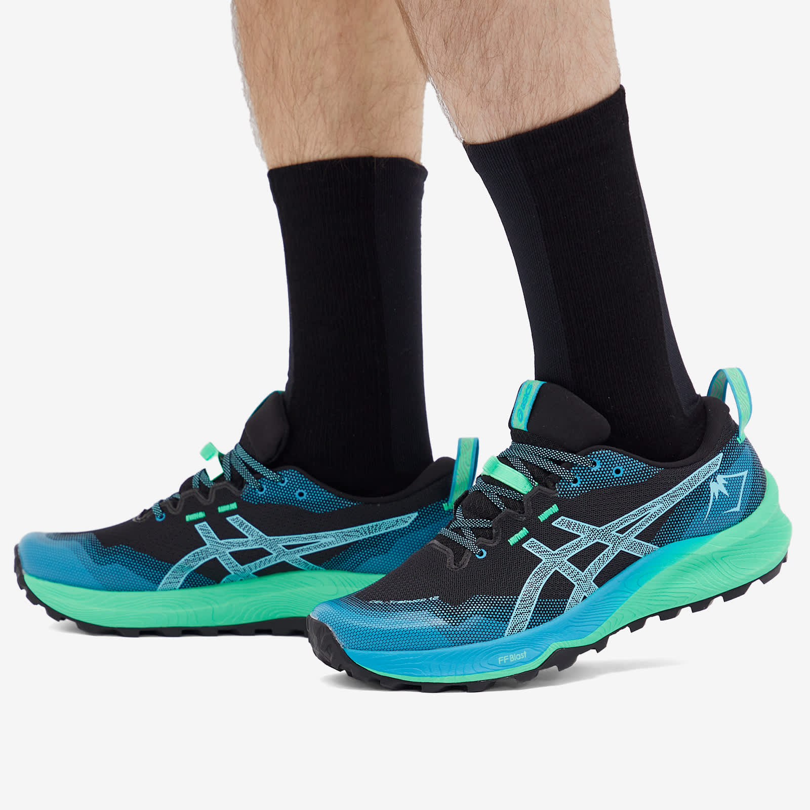 Asics GEL-TRABUCO 12 - Black & Bright Cyan