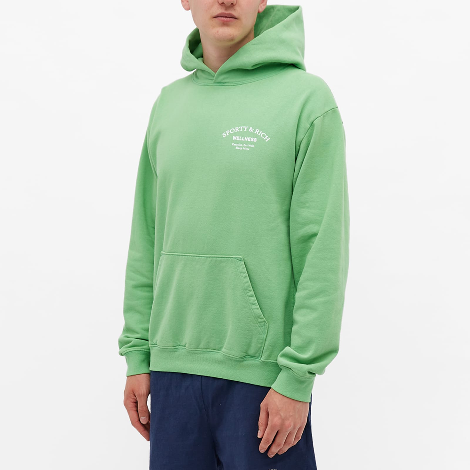 Sporty & Rich Wellness Studio Hoodie Cilantro & White END. (US)