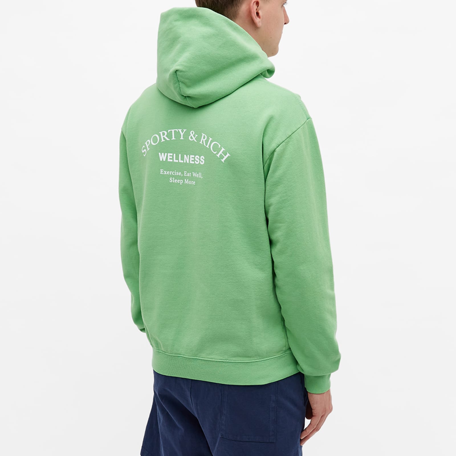 Sporty & Rich Wellness Studio Hoodie Cilantro & White END. (SE)