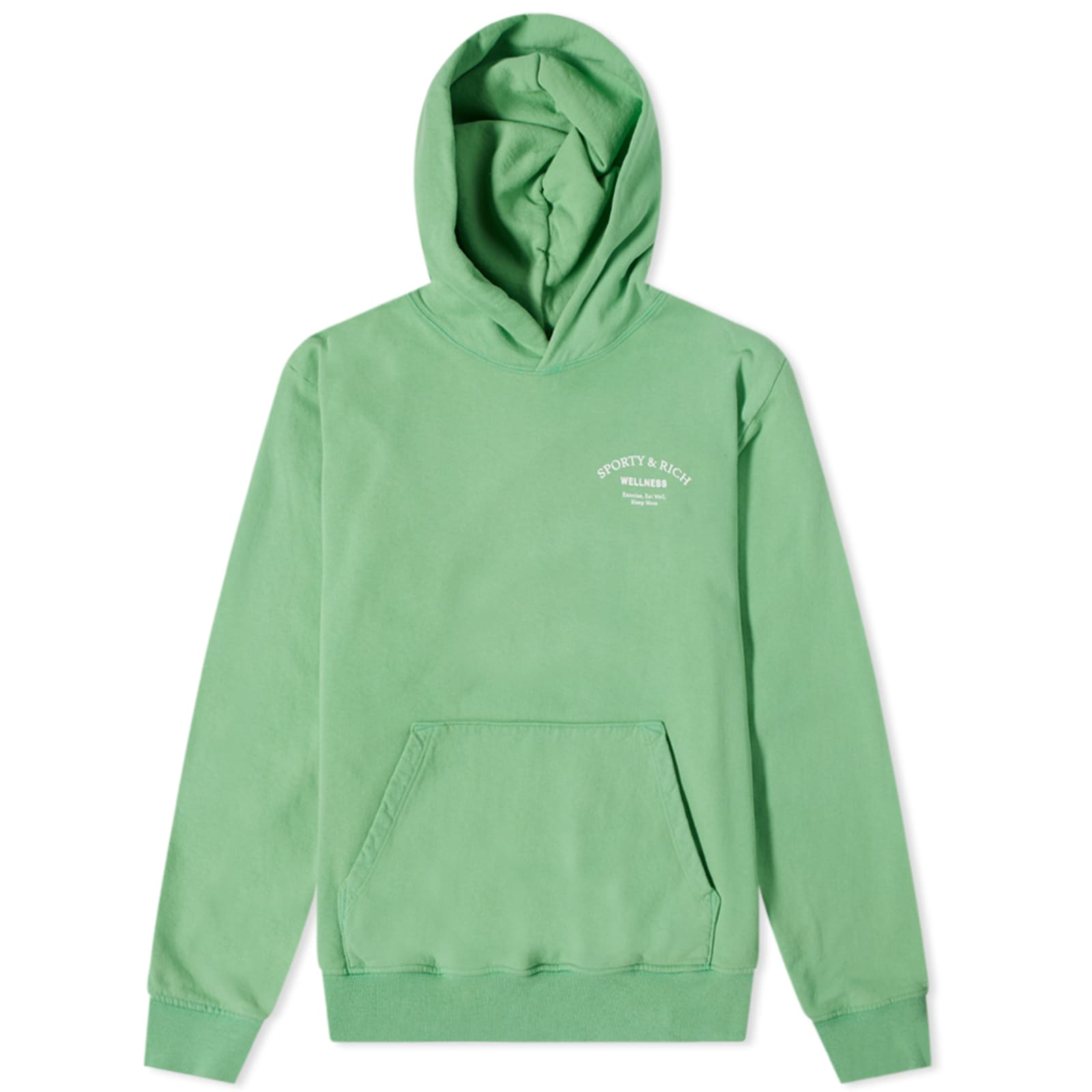 Sporty & Rich Wellness Studio Hoodie Cilantro & White END.