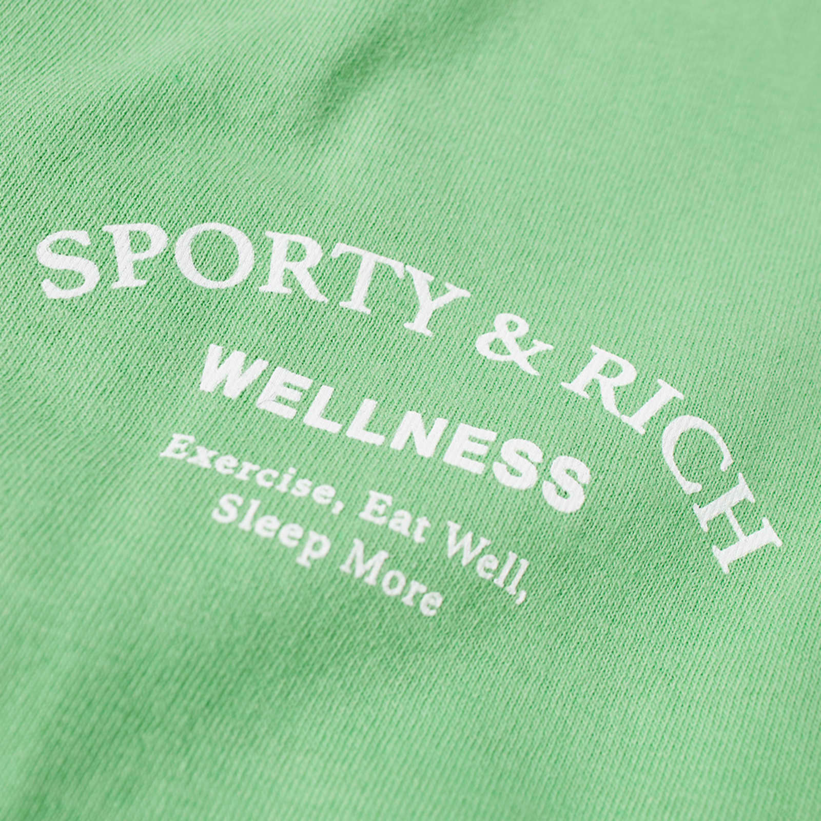 Sporty & Rich Wellness Studio T-Shirt - Cilantro & White