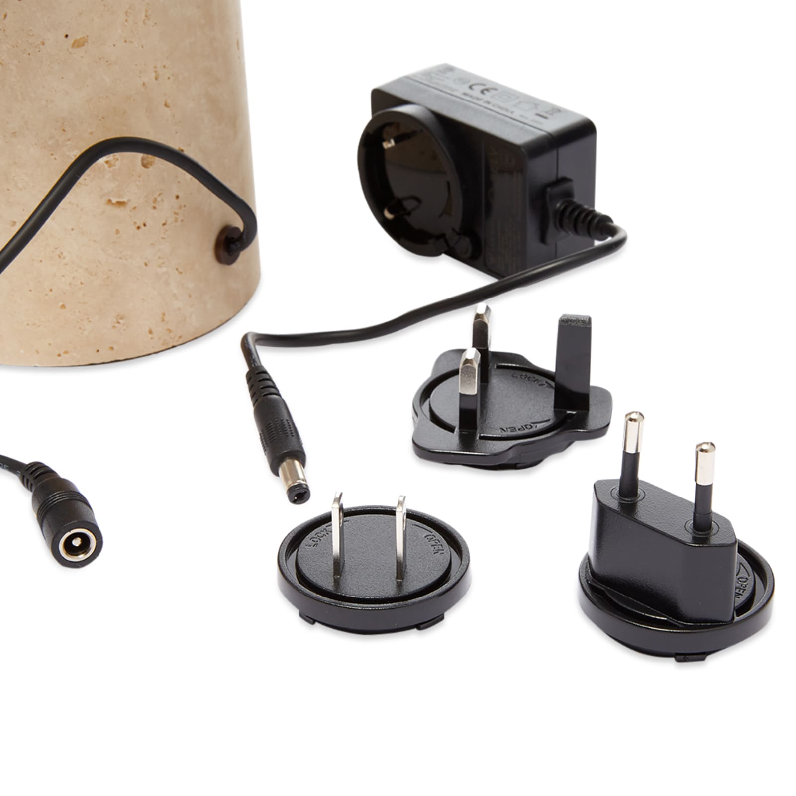 Menu Reverse Travertine Table Lamp Bronzed Brass END. (AU)