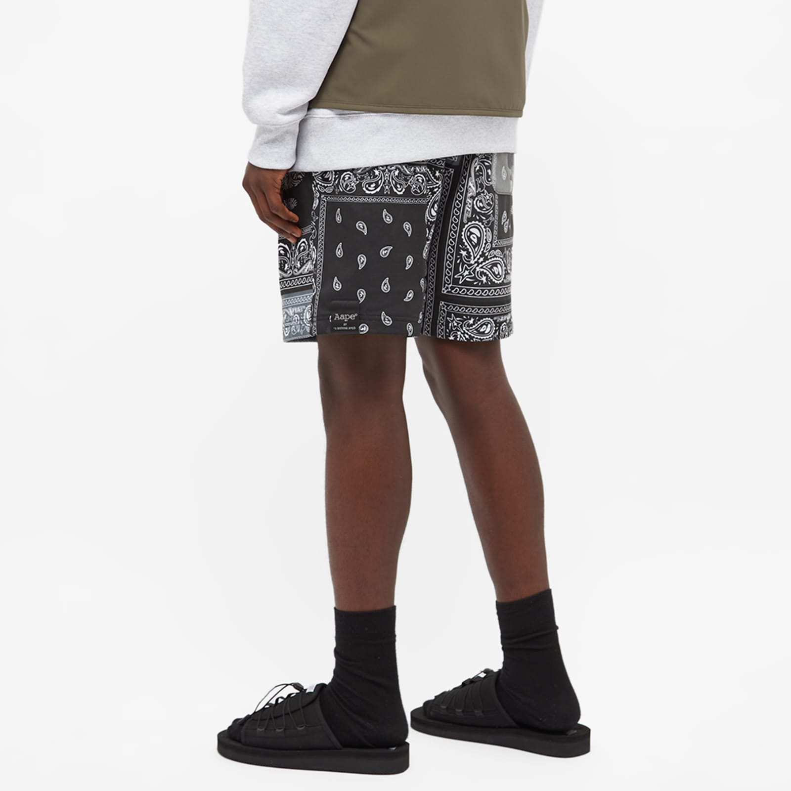 AAPE Bandana Jersey Short Black &White END. (US)