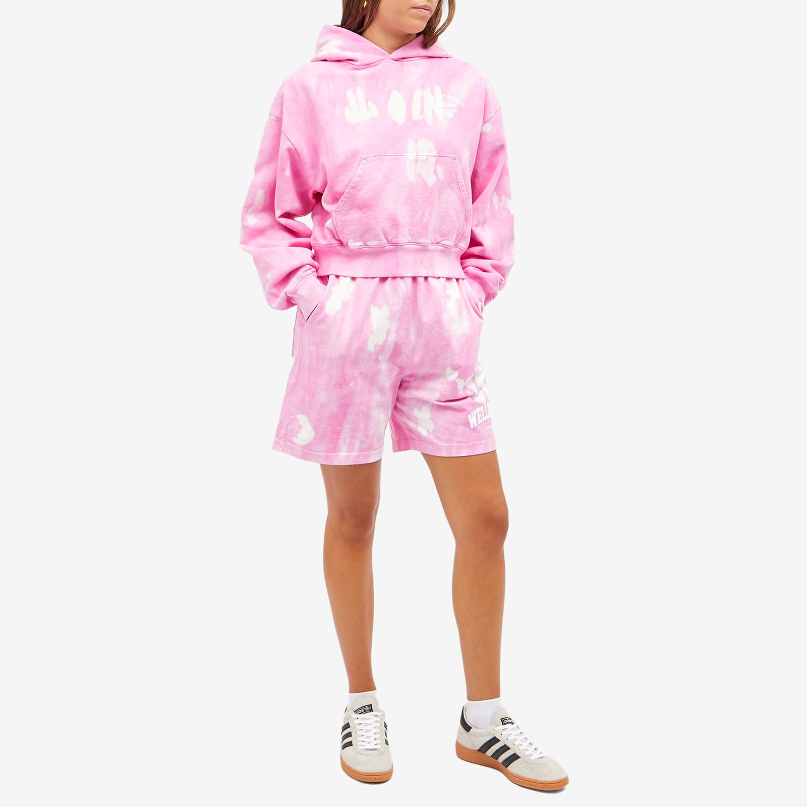 Sporty & Rich Wellness Ivy Tie Dye Gym Shorts Taffy & White END. (KR)