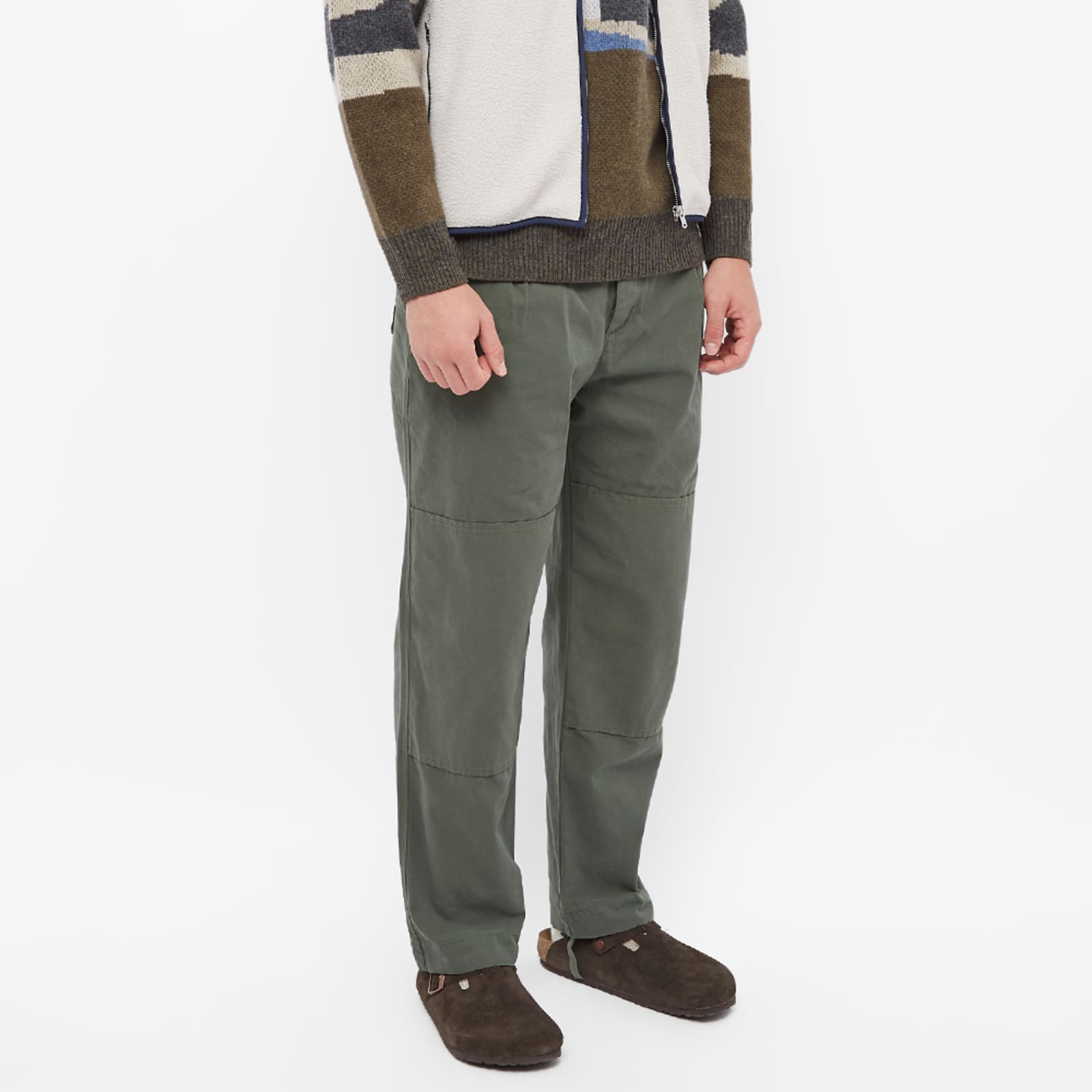 Folk Assembly Work Pant Brushed Dark Olive END.