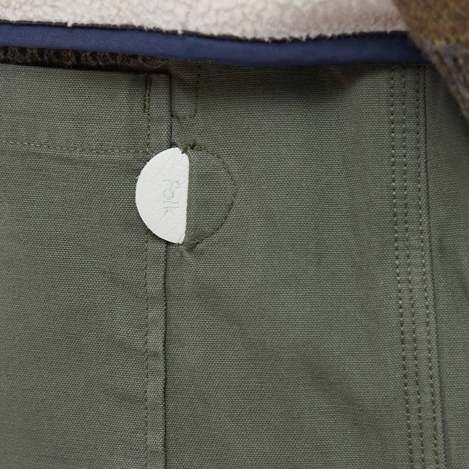 Folk Assembly Work Pant Brushed Dark Olive END.