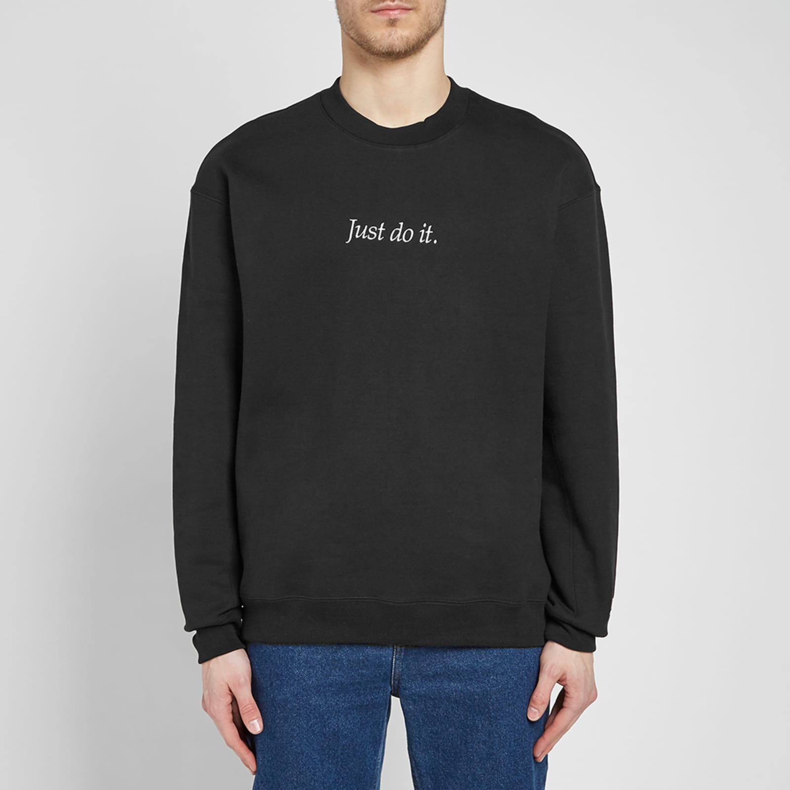 Nike Just Do It Heavyweight Crew Sweat - Black & White