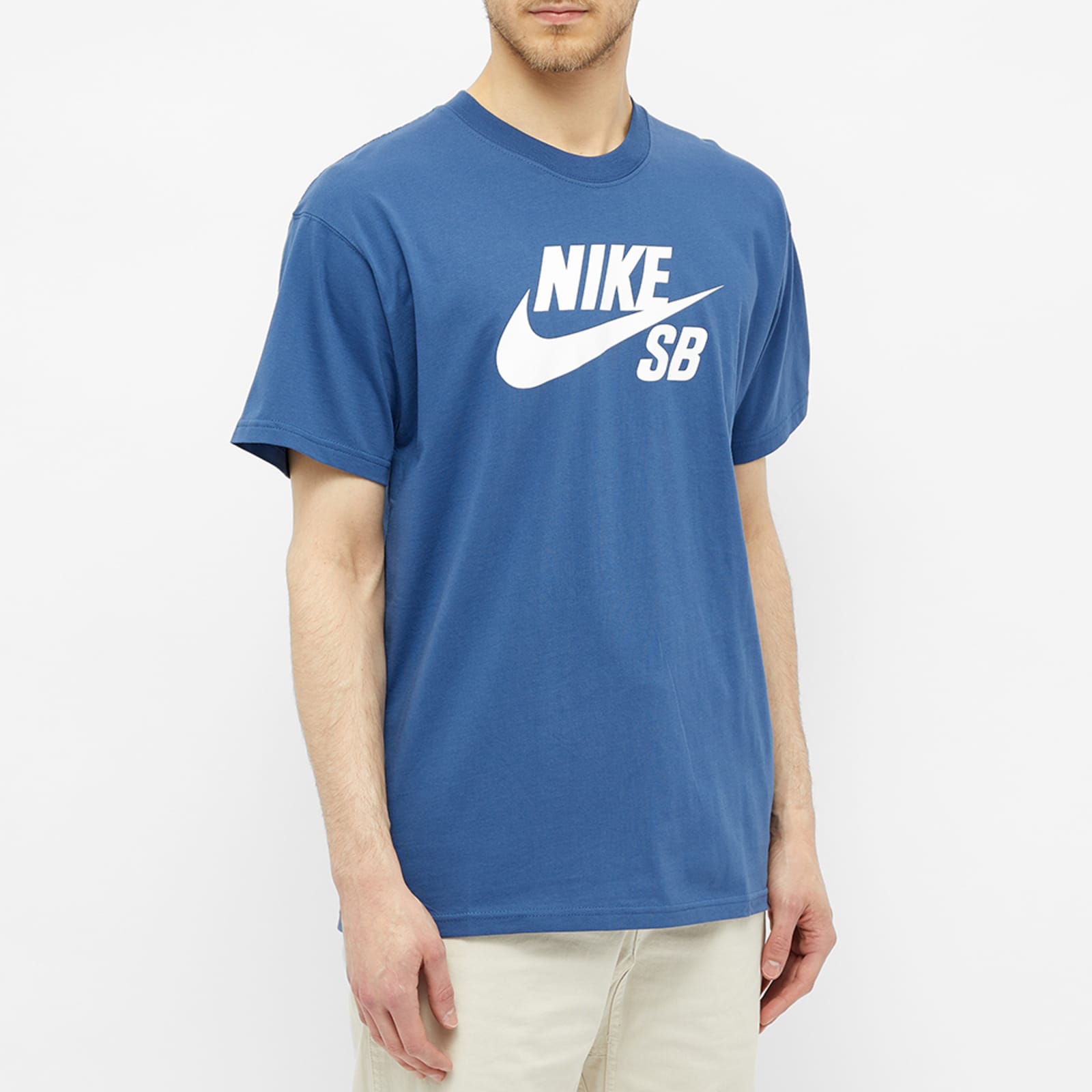 Nike SB Logo T-Shirt - Mystic Navy & White