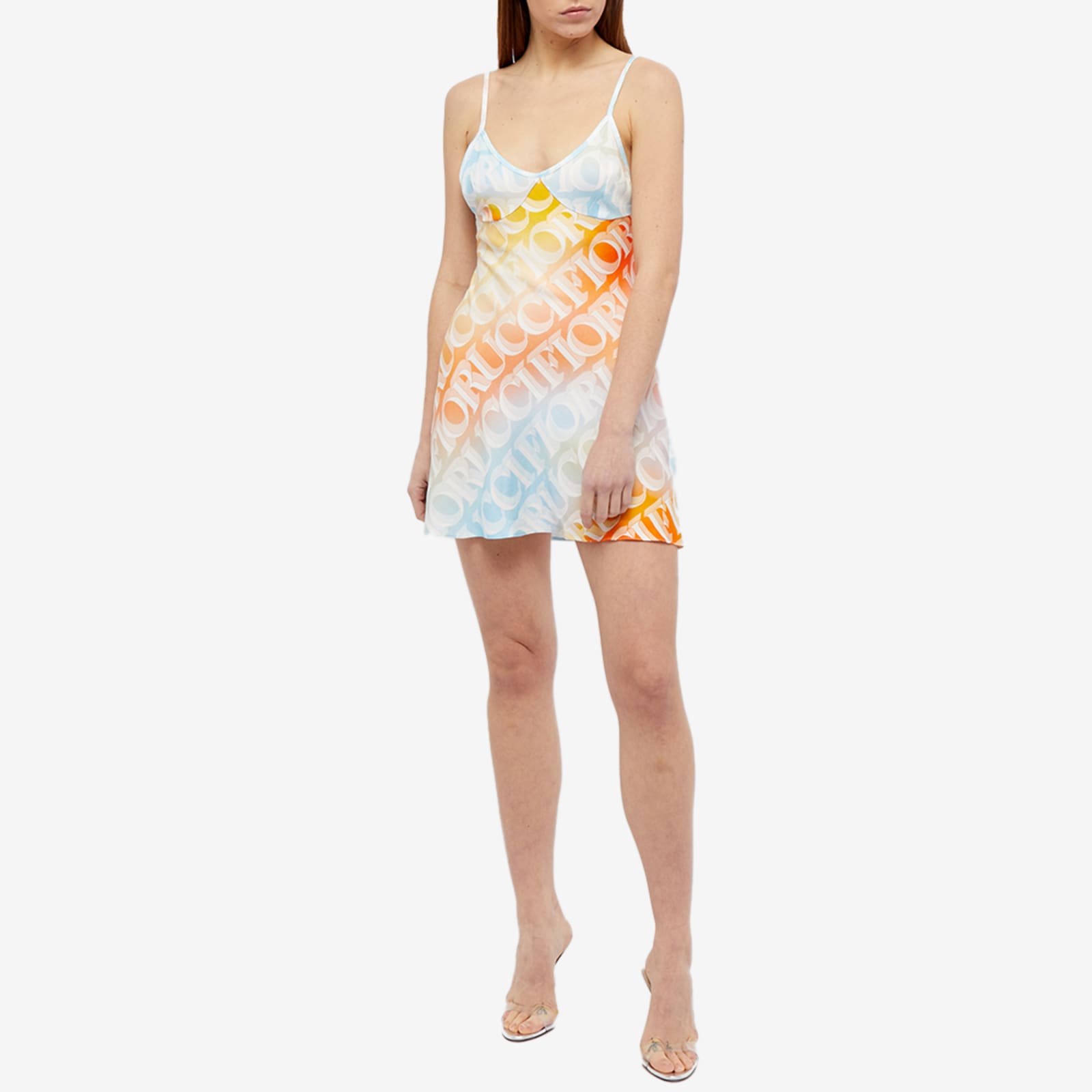 Fiorucci Monogram Slip Mini Dress Orange END. (UK)