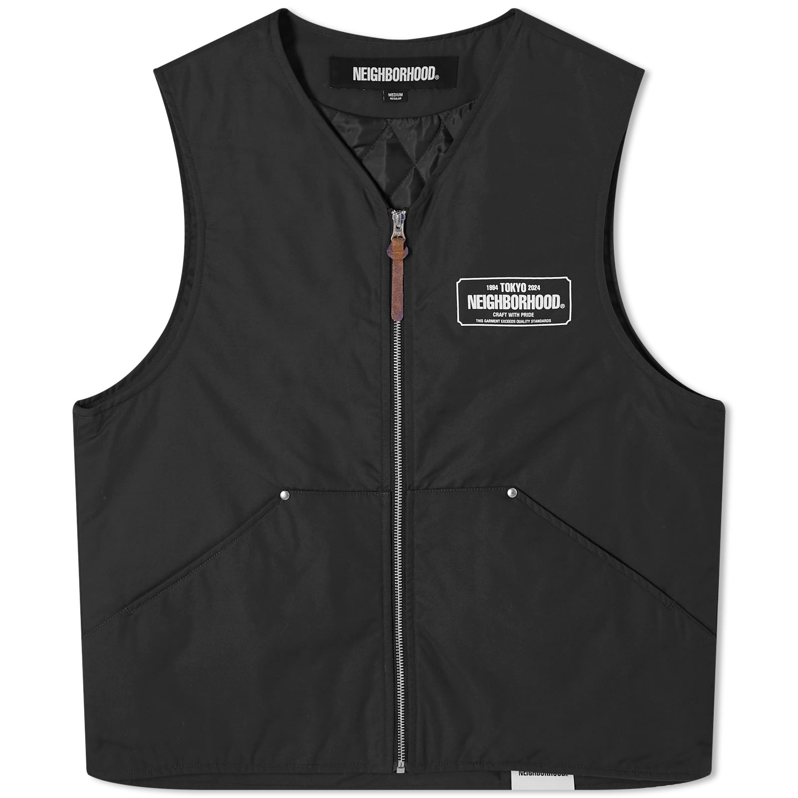 Neighborhood Padded Work Vest - Black