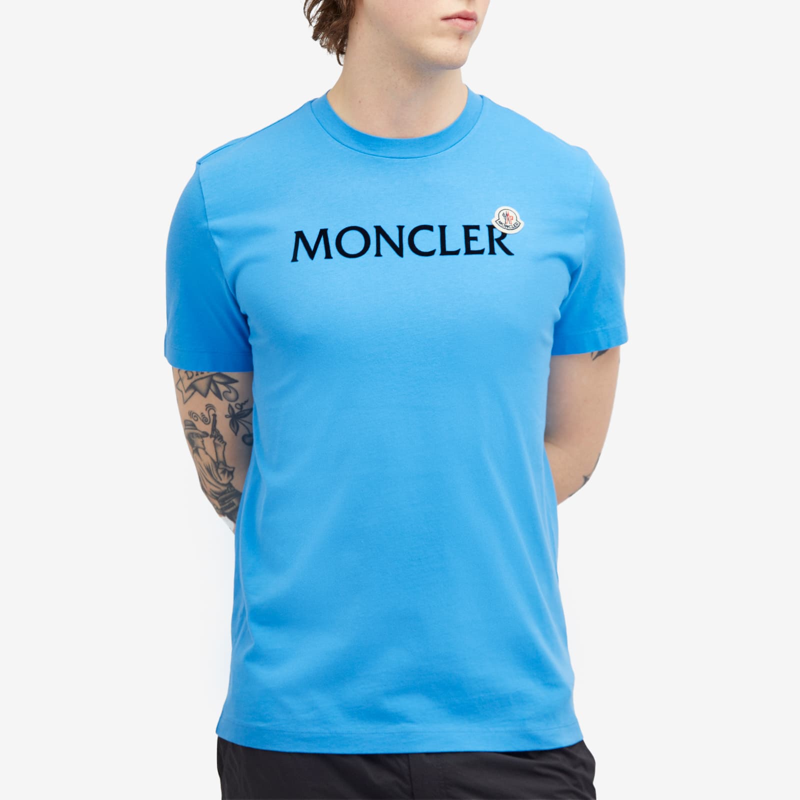 Moncler Tonal Logo T-Shirt - Blue