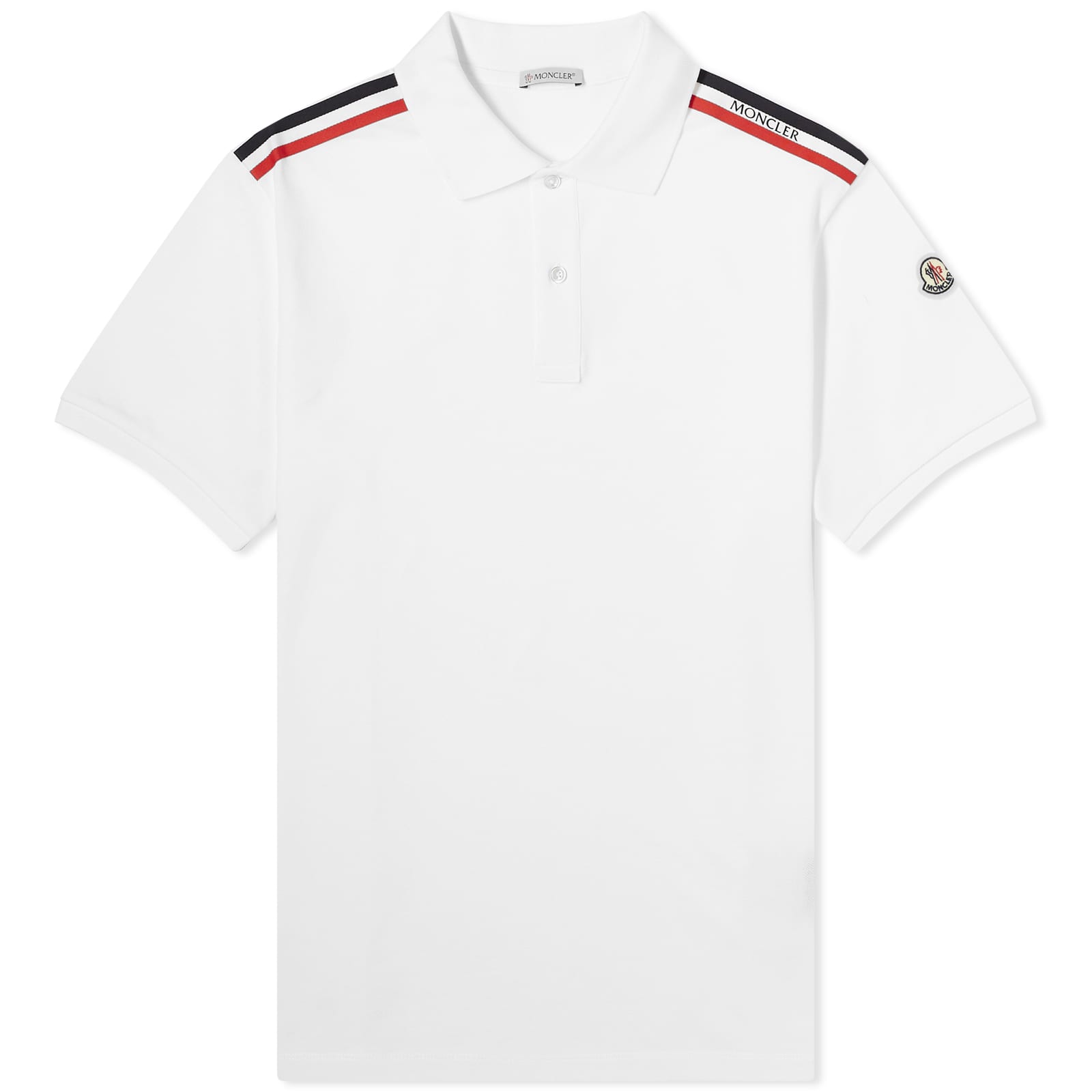 Moncler Tricolor Polo Shirt - White