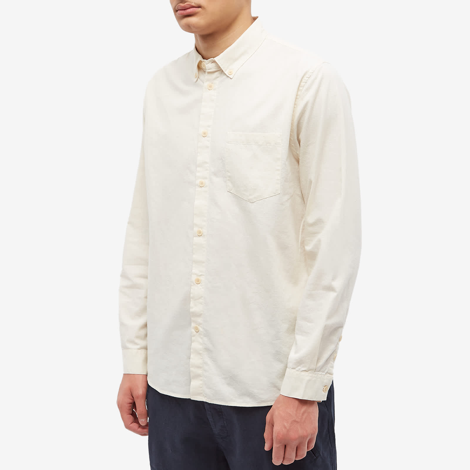 Folk Slub Relaxed Fit Shirt Ecru END.