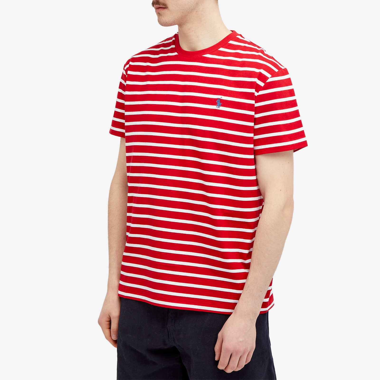 Polo Ralph Lauren Stripe T Shirt Red White END polo-ralph-lauren-stripe-t-shirt-red-white-end