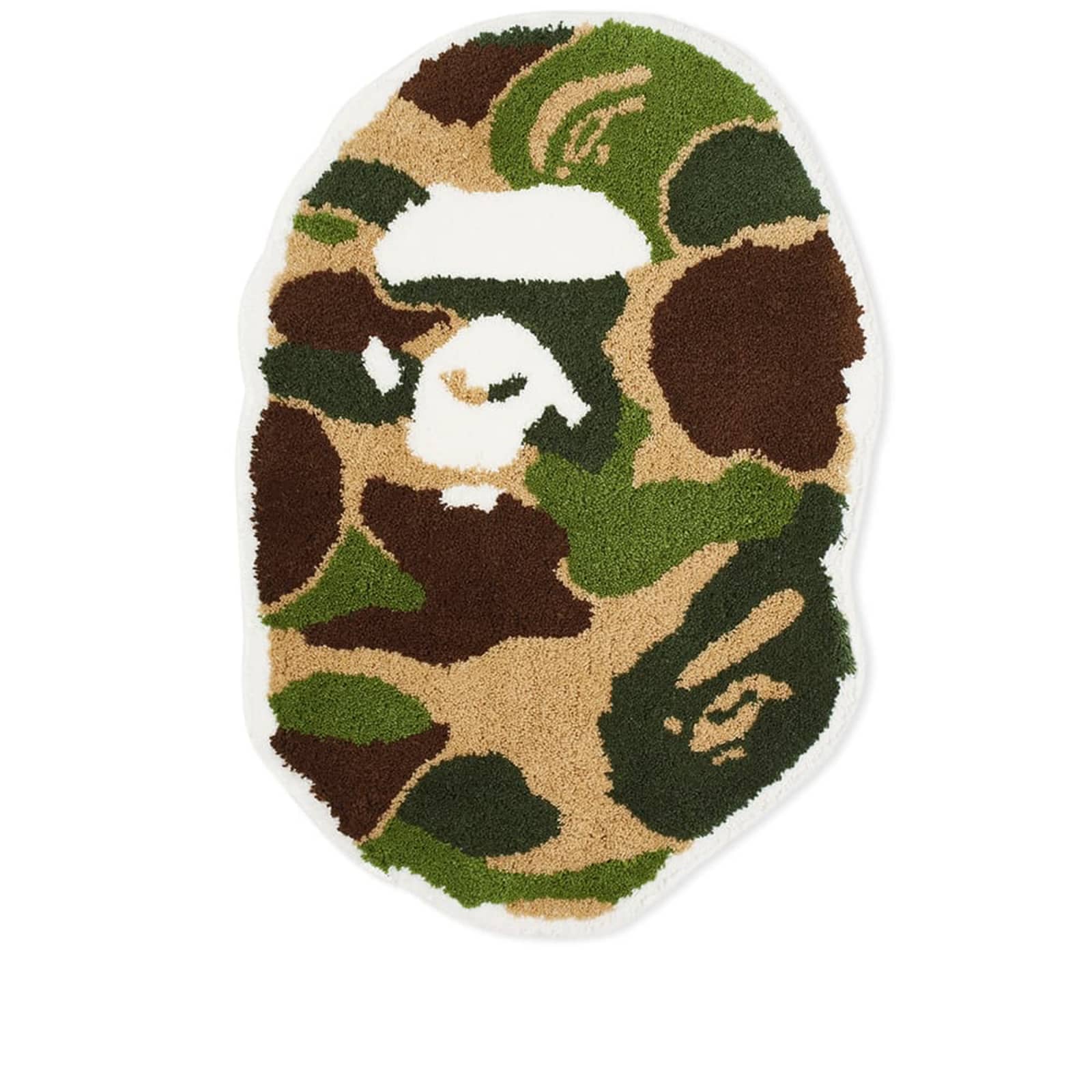 A Bathing Ape ABC Camo Ape Head Rug Mat Green END.