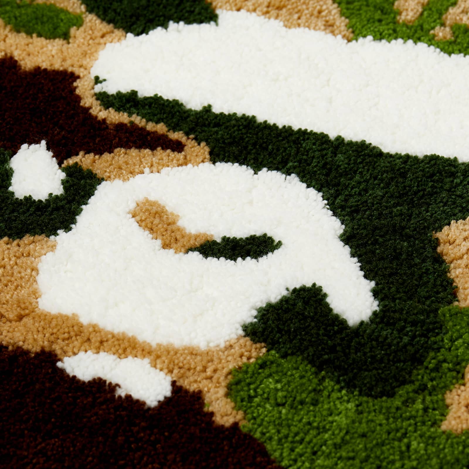 A Bathing Ape ABC Camo Ape Head Rug Mat Green | END. (GB)