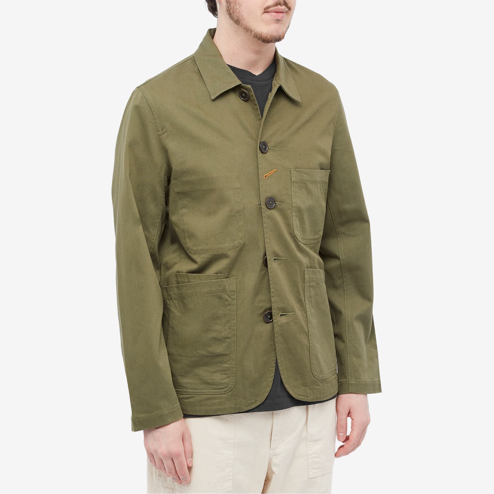 Universal Works Bakers Jacket Light Olive END.