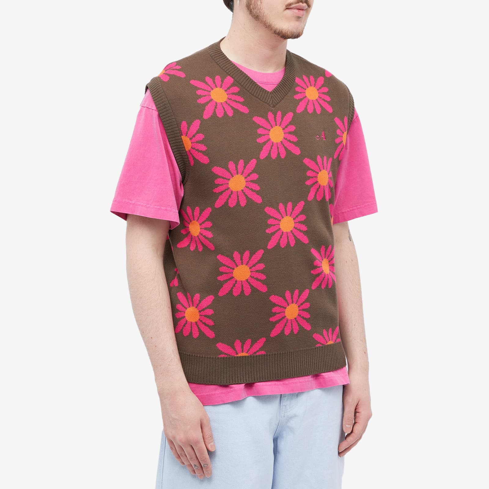 Awake NY Floral Sweater Vest Brown Floral END. (CN)