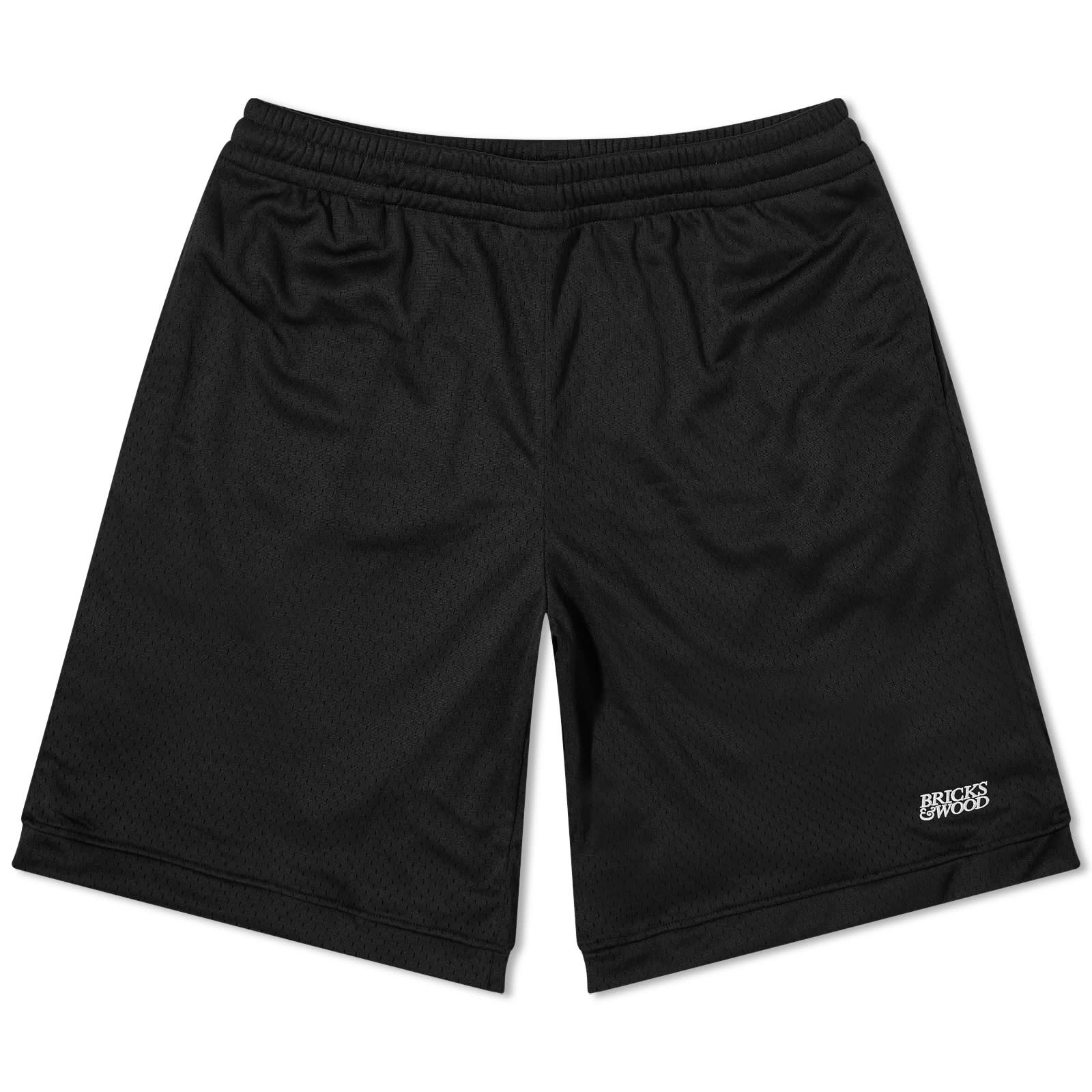 Bricks & Wood Mesh Logo Basketball Shorts - Black