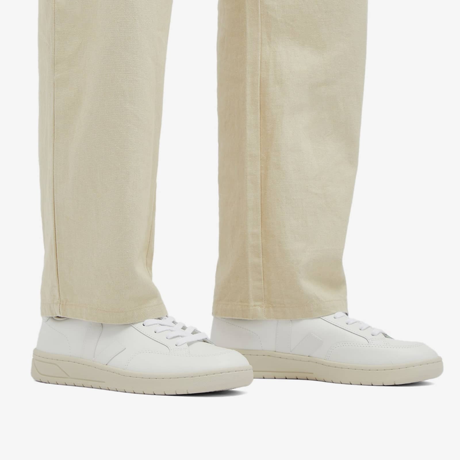 Veja V-12 Leather Sneaker - Extra White