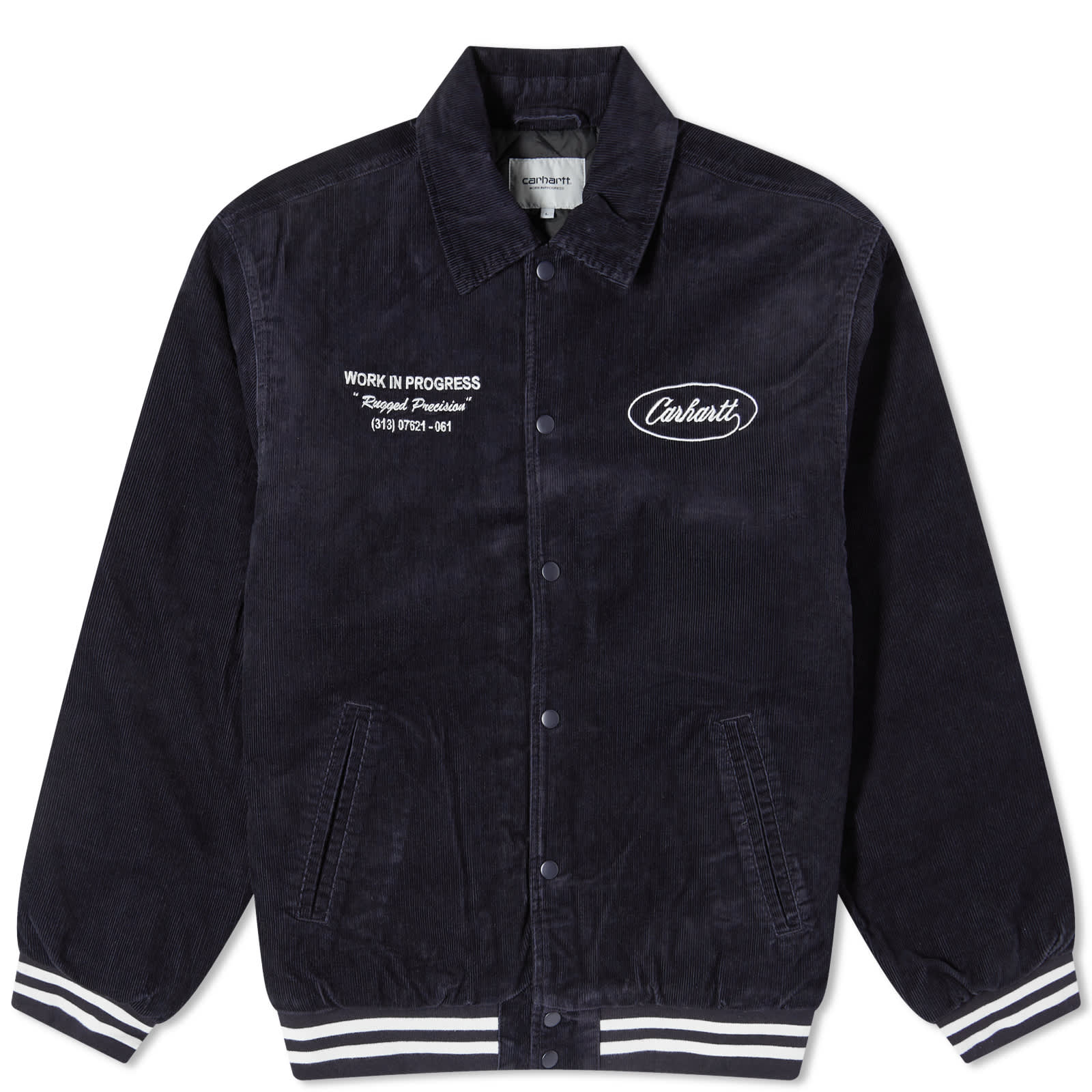 Carhartt WIP Rugged Letterman Jacket Dark Navy & Wax END. (HK)