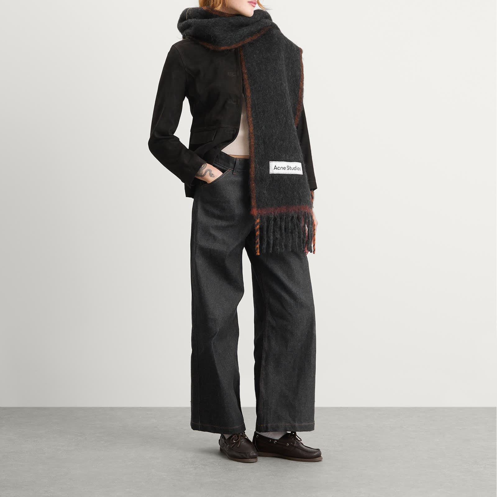 Acne Studios Vally Solid Scarf - Black