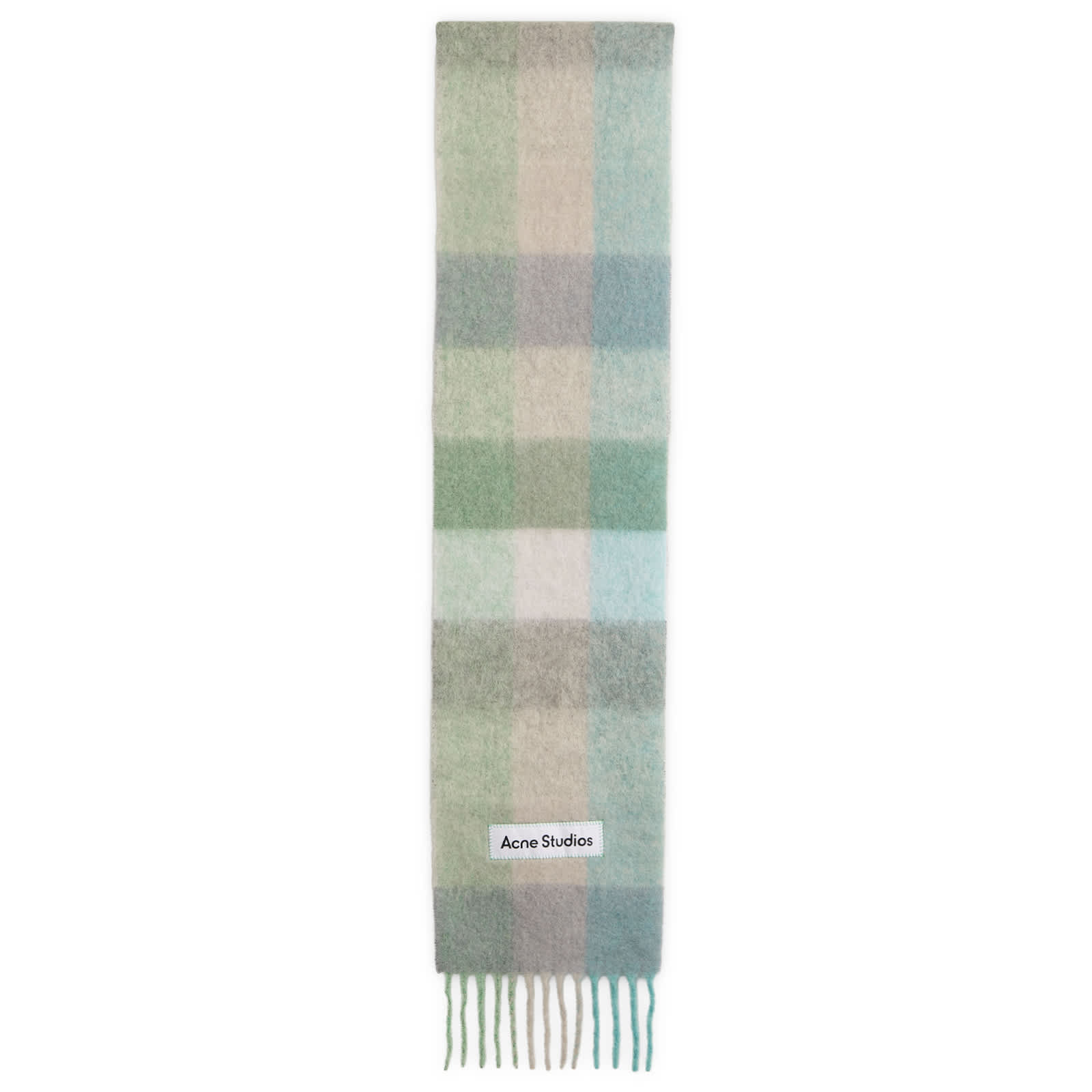 Acne Studios Vally Scarf - Turquoise, Grey & Mint Green