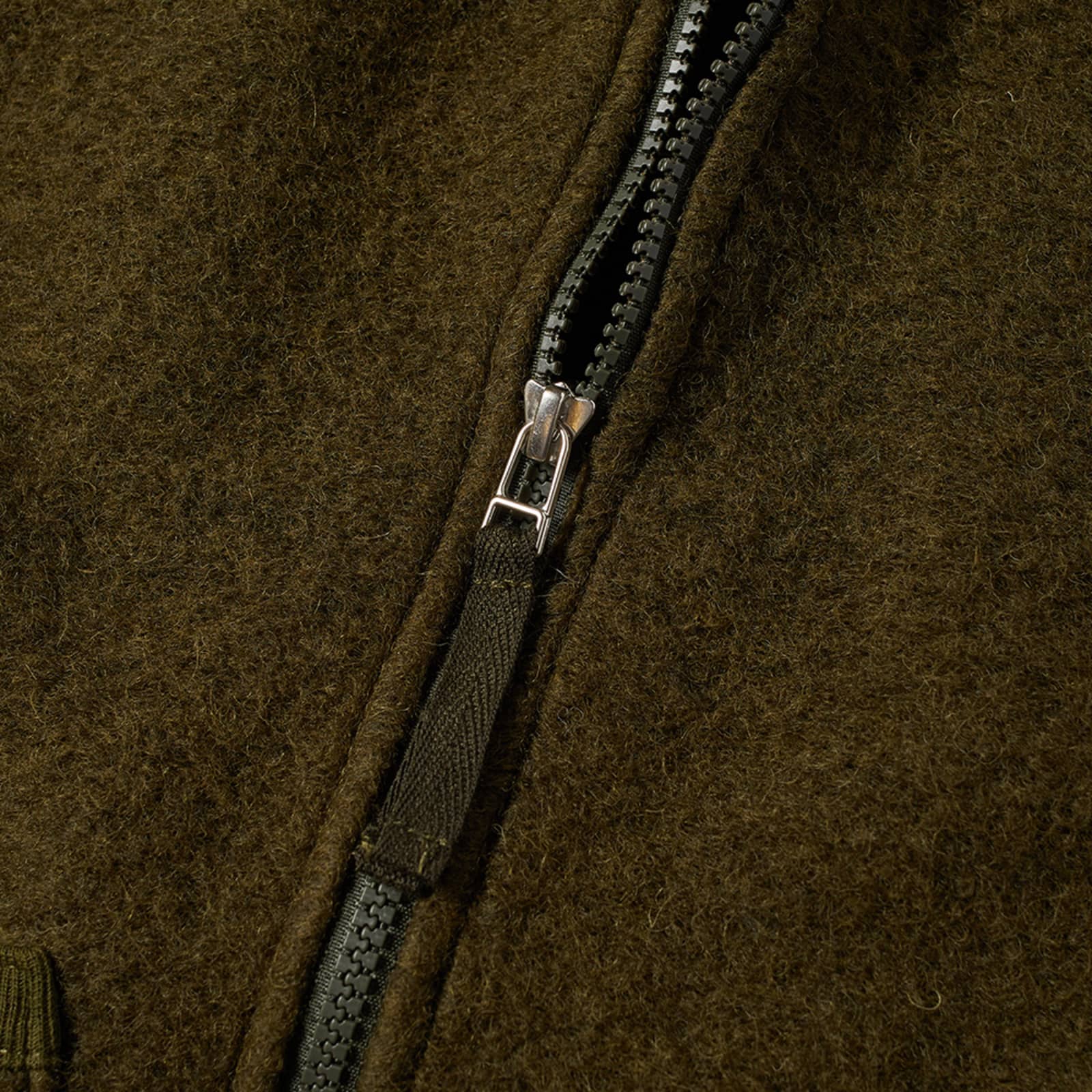 Universal Works Zip Wool Fleece Waistcoat Olive END. (GB)