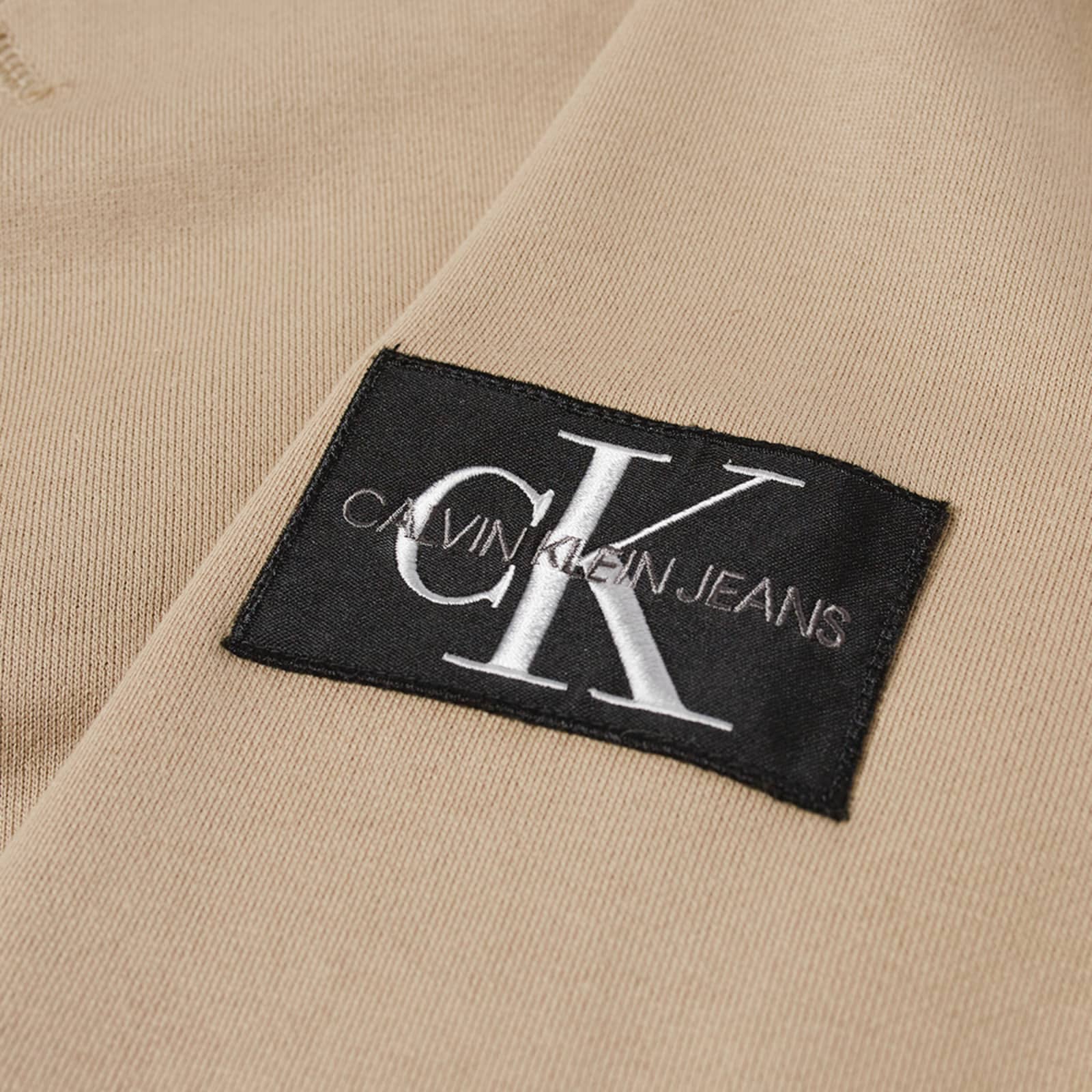 Calvin Klein Monogram Sleeve Badge Crew Sweat - Crockery