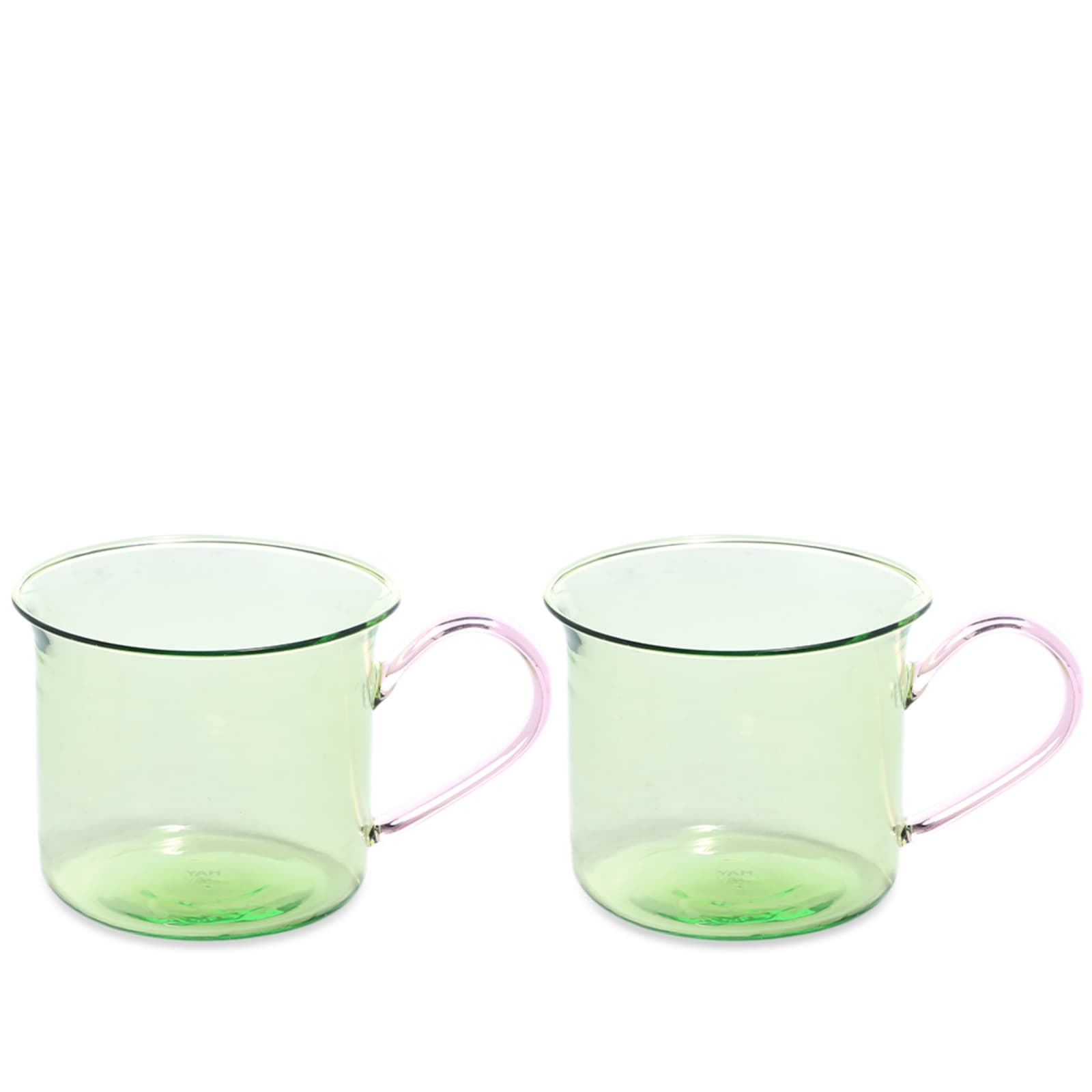 HAY Borosilicate Cup Set of 2 Lime & Pink END. (US)