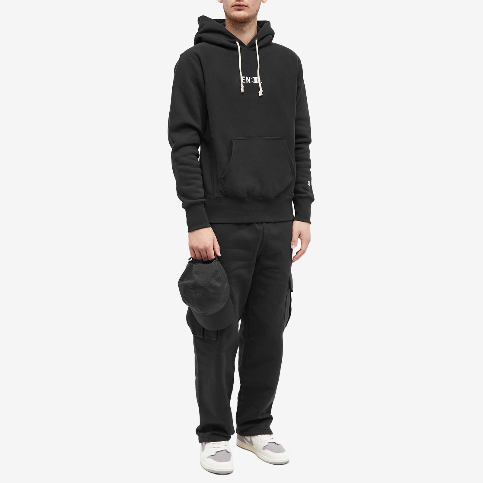 END. x Champion Reverse Weave Hoodie - Black